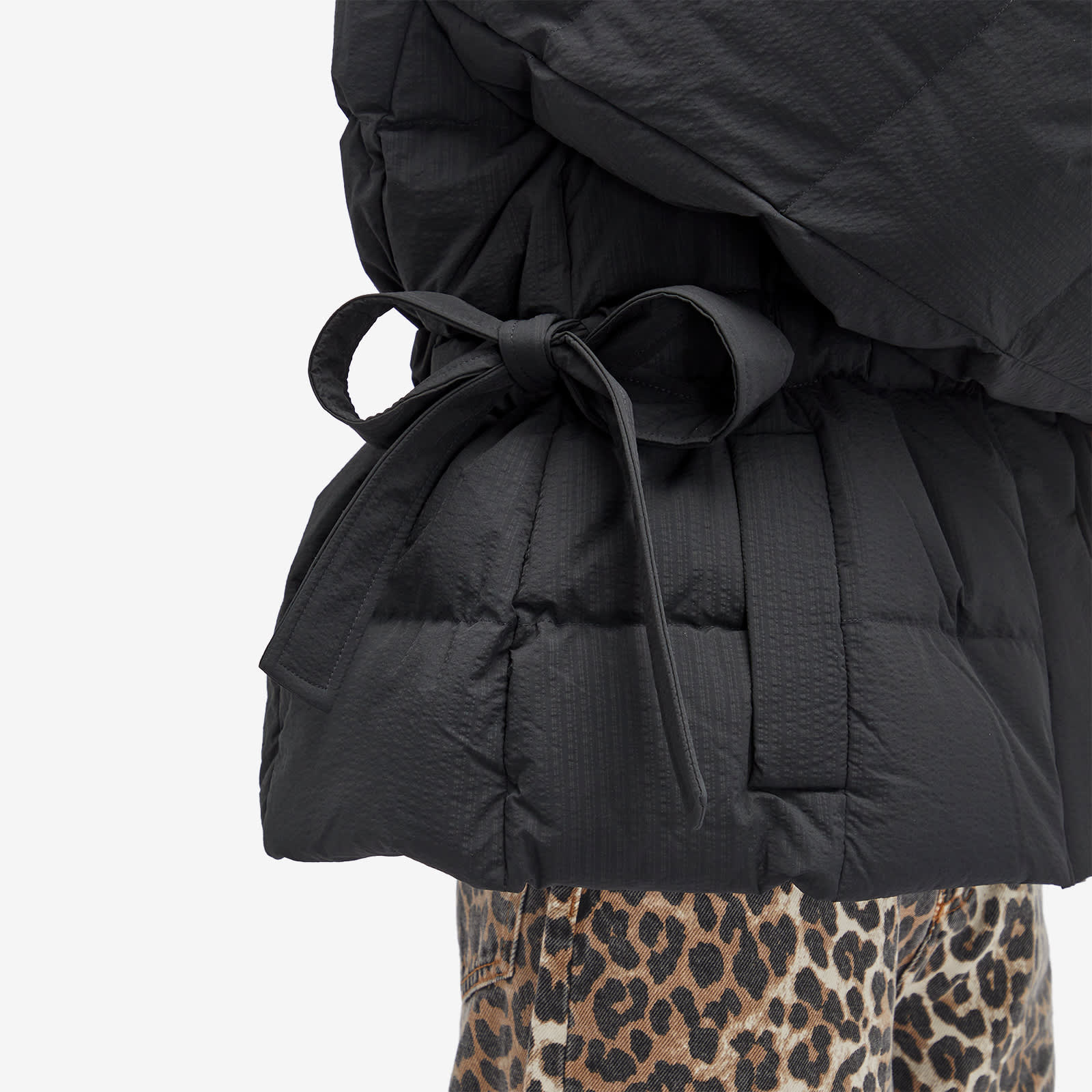 GANNI Tech Seersucker Oversized Puffer Jacket