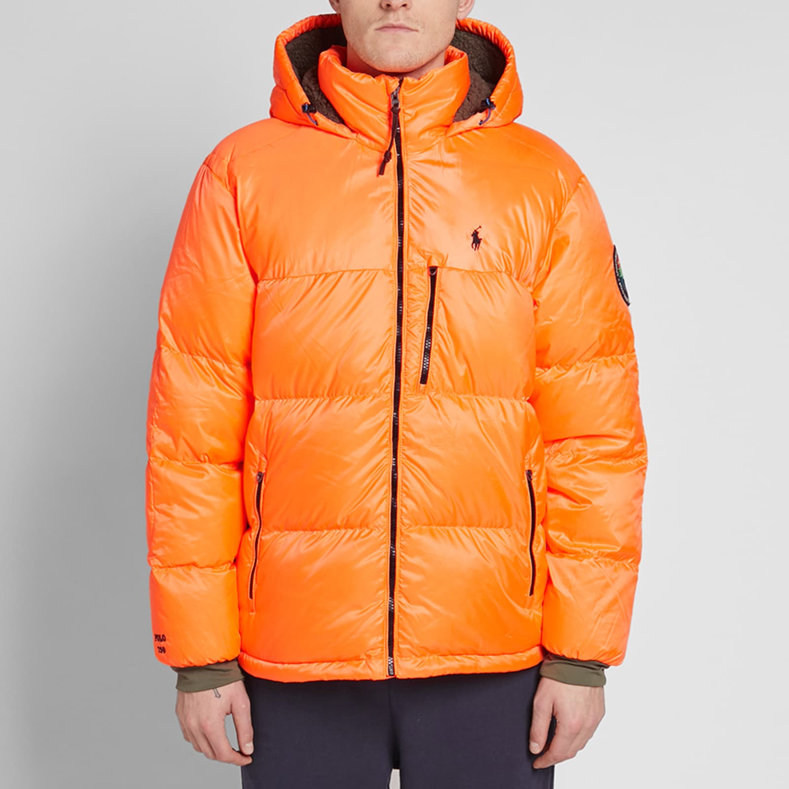 Polo Ralph Lauren Hooded Down Jacket - Shocking Orange