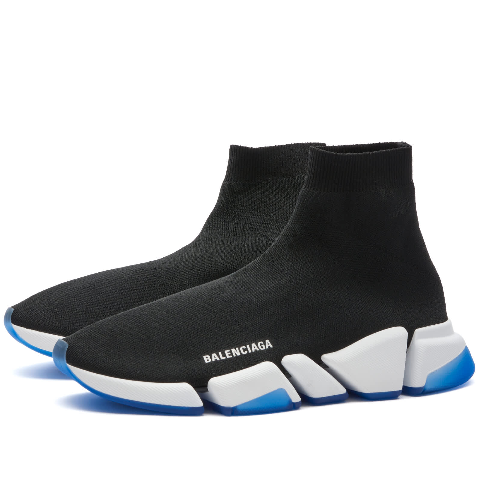 Balenciaga Speed 2.0 Clearsole Sneaker - Black & White