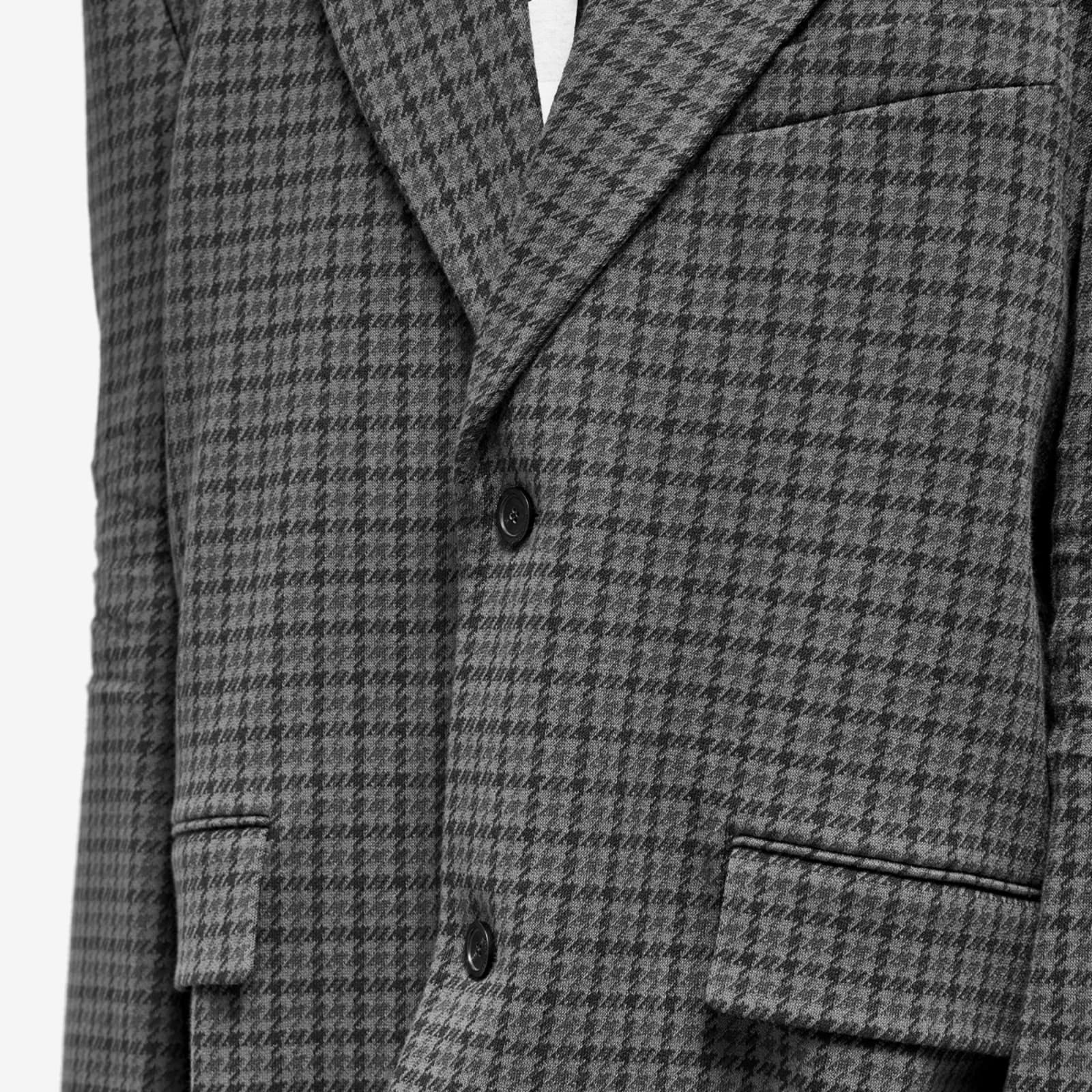 Balenciaga Houndstooth Oversized Tailored Jacket - Grey