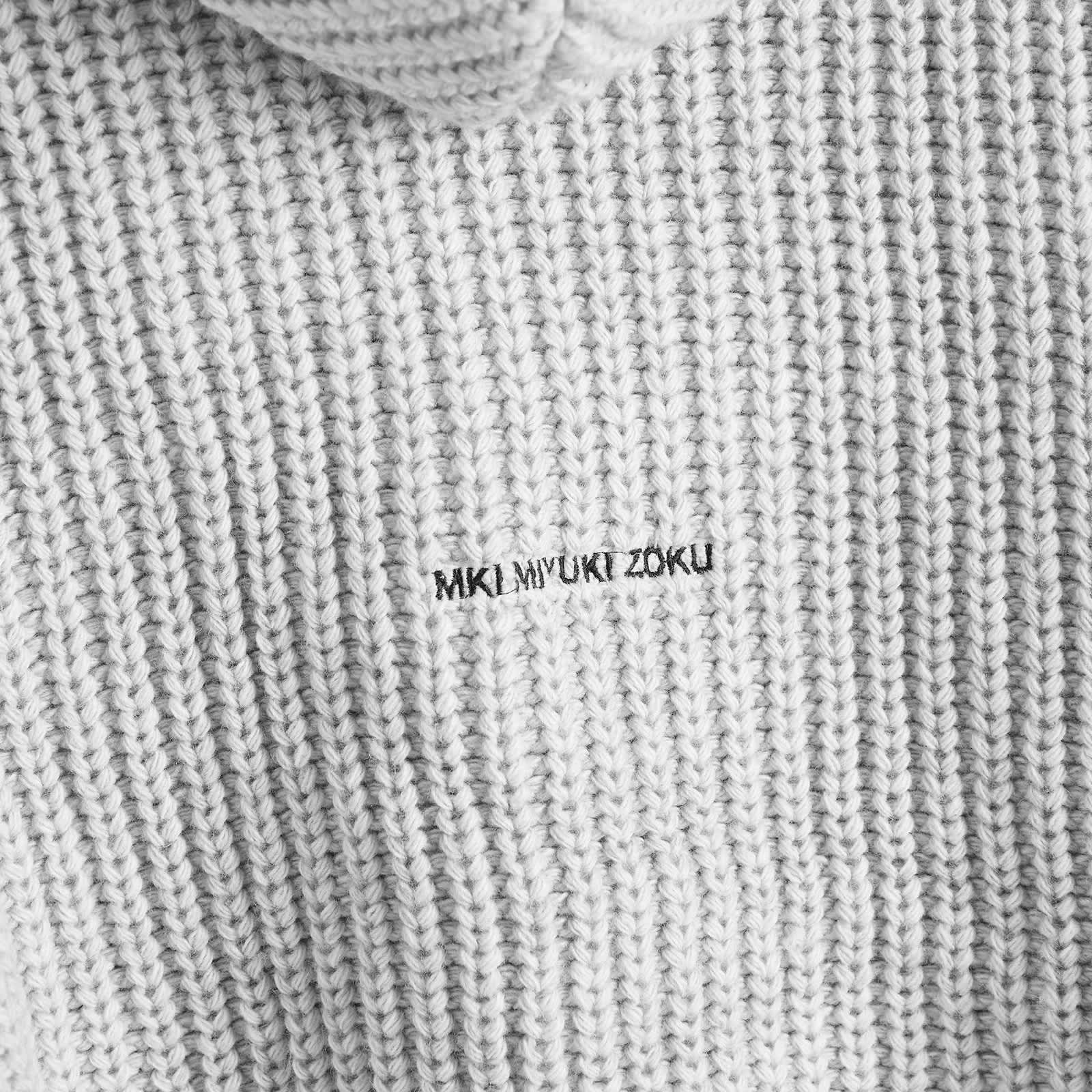 MKI Chunky Rib Knit Hoodie Grey | END. (US)