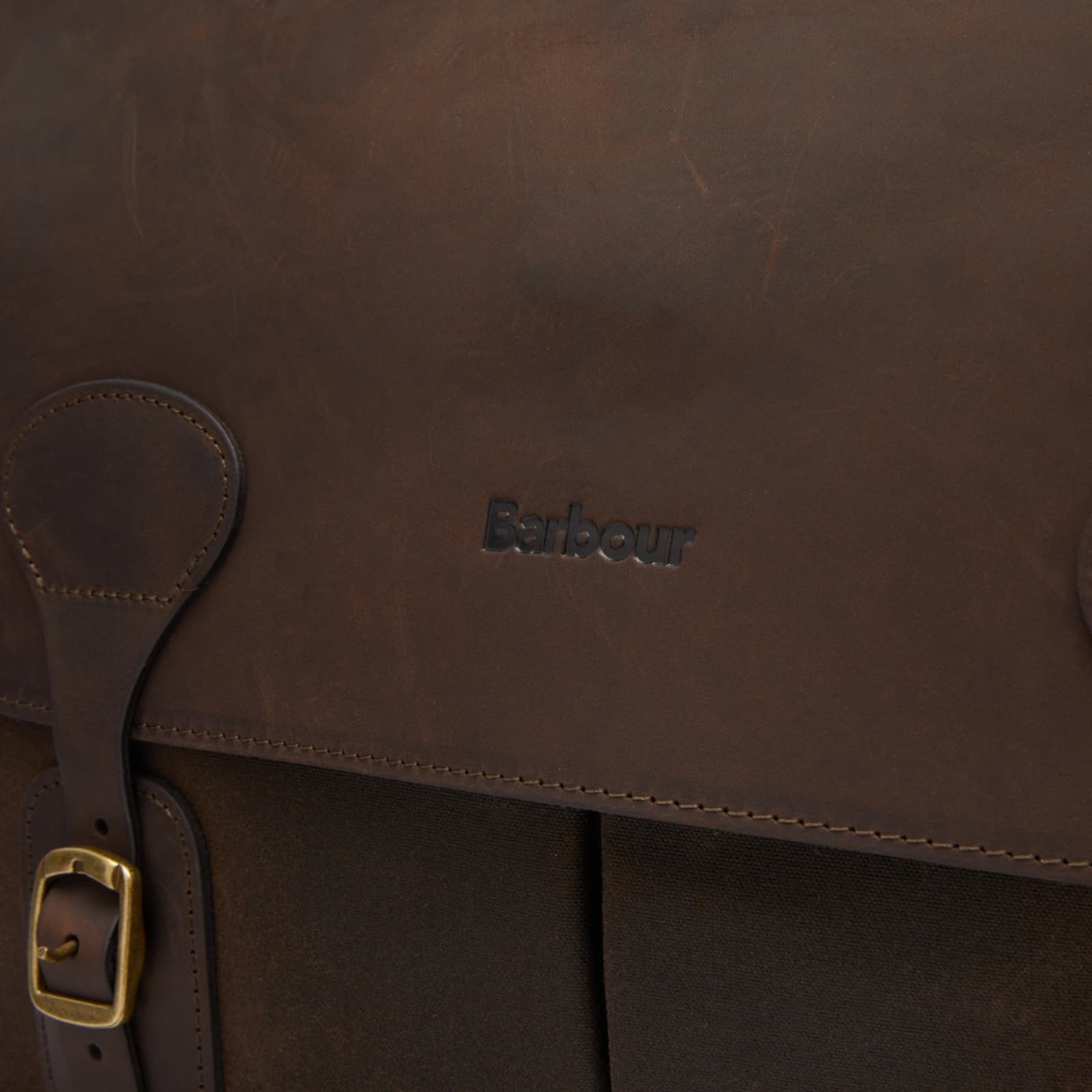 Barbour Wax Leather Briefcase Olive END.