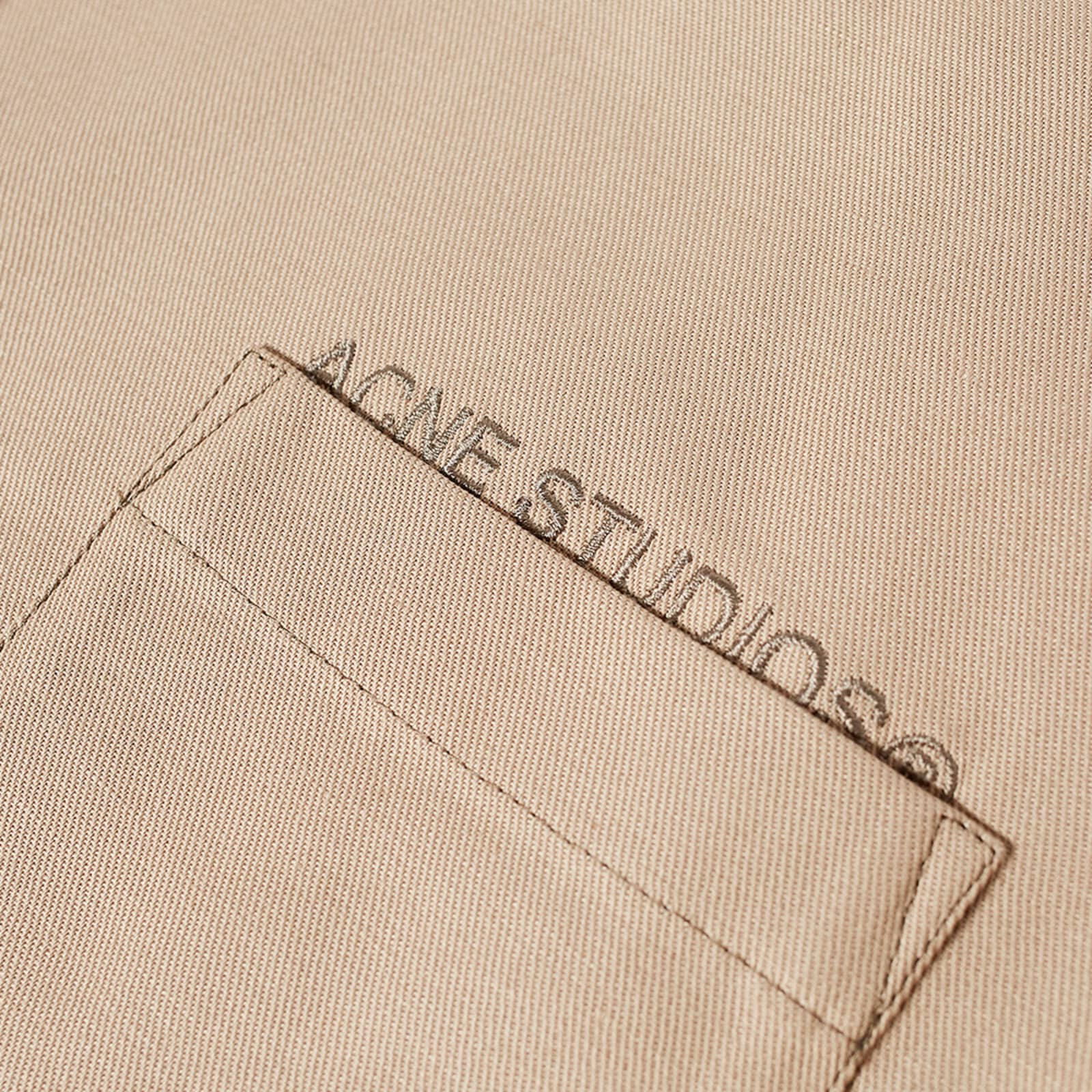 Acne Studios Sandros Linen Blend Logo Shirt - Beige