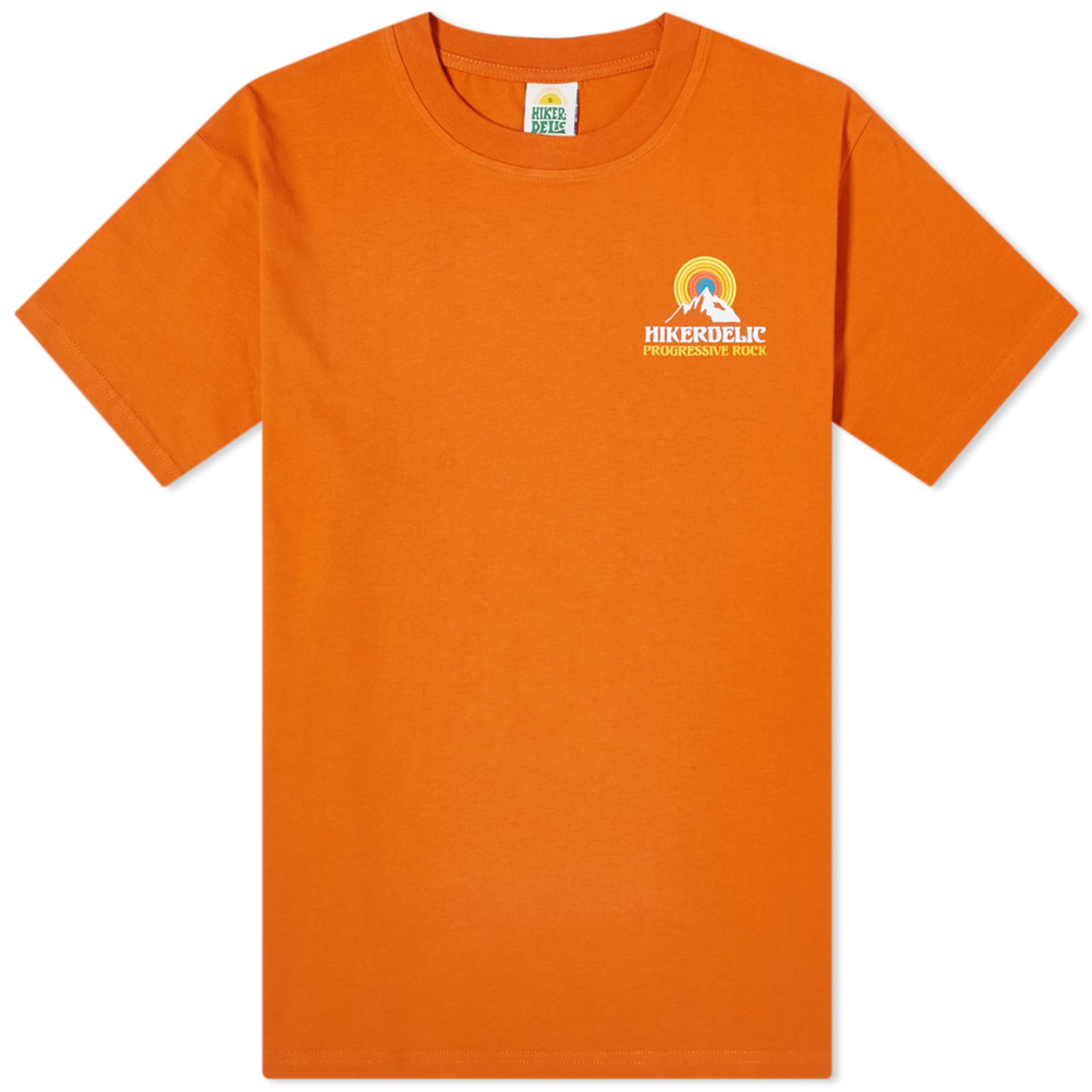 Hikerdelic Prog Rock T-Shirt - Burnt Orange &  Multi