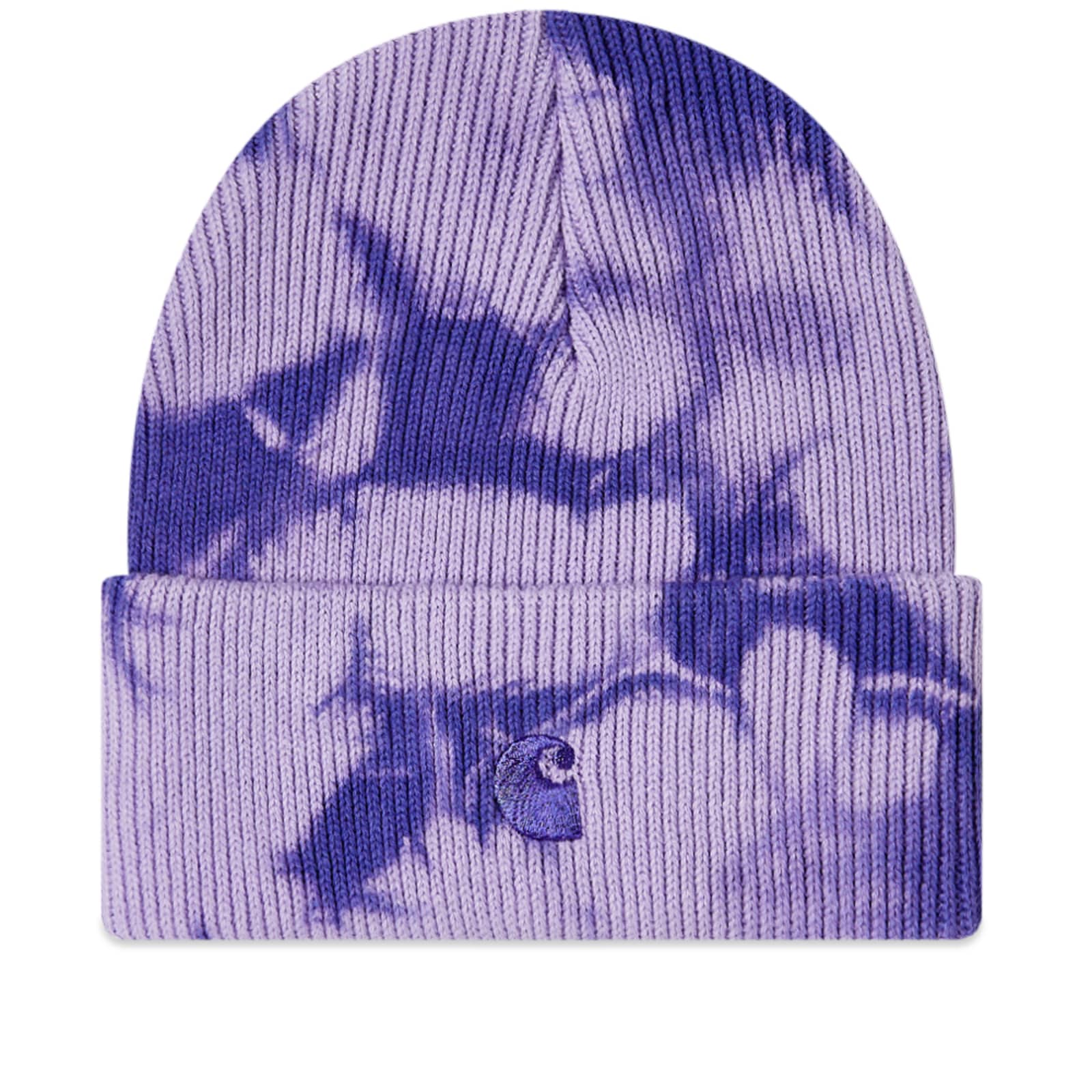 Carhartt WIP Vista Tie Dye Beanie Razzmic & Soft Lavender END.