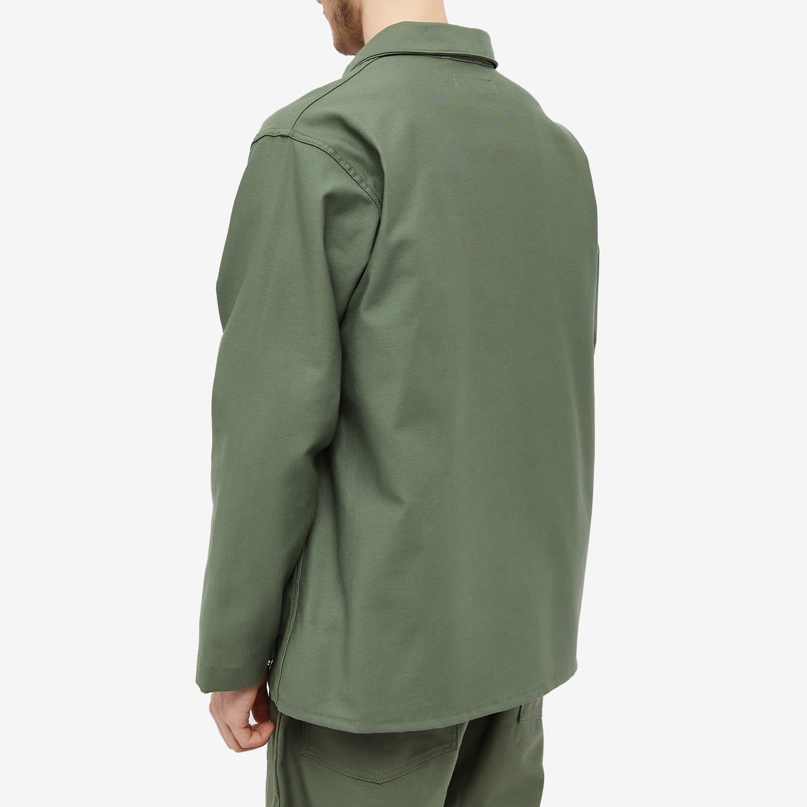 Engineered Garments Workaday Utility Jacket Olive Reverse Sateen END.