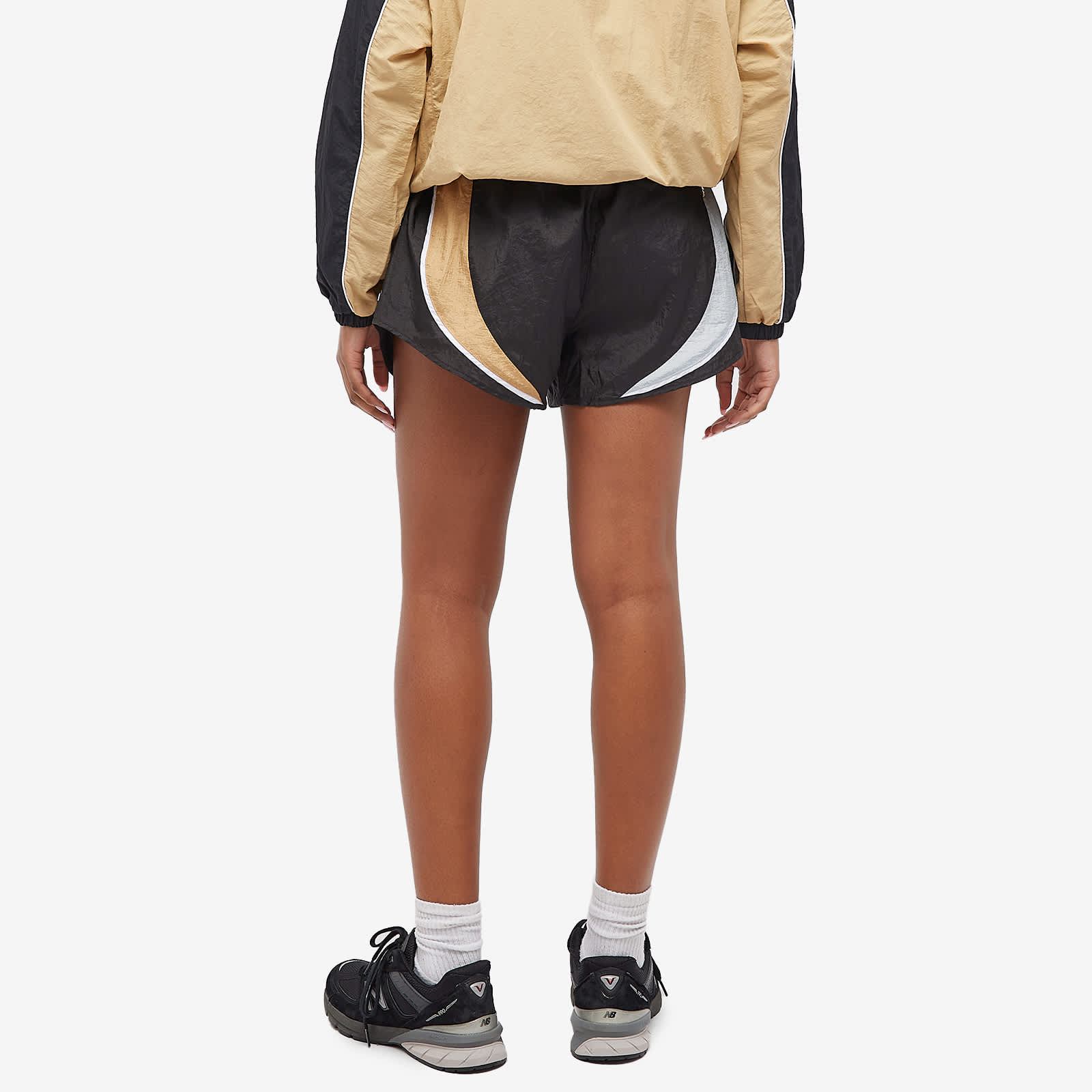 P.E Nation Running Track Shorts Black END.