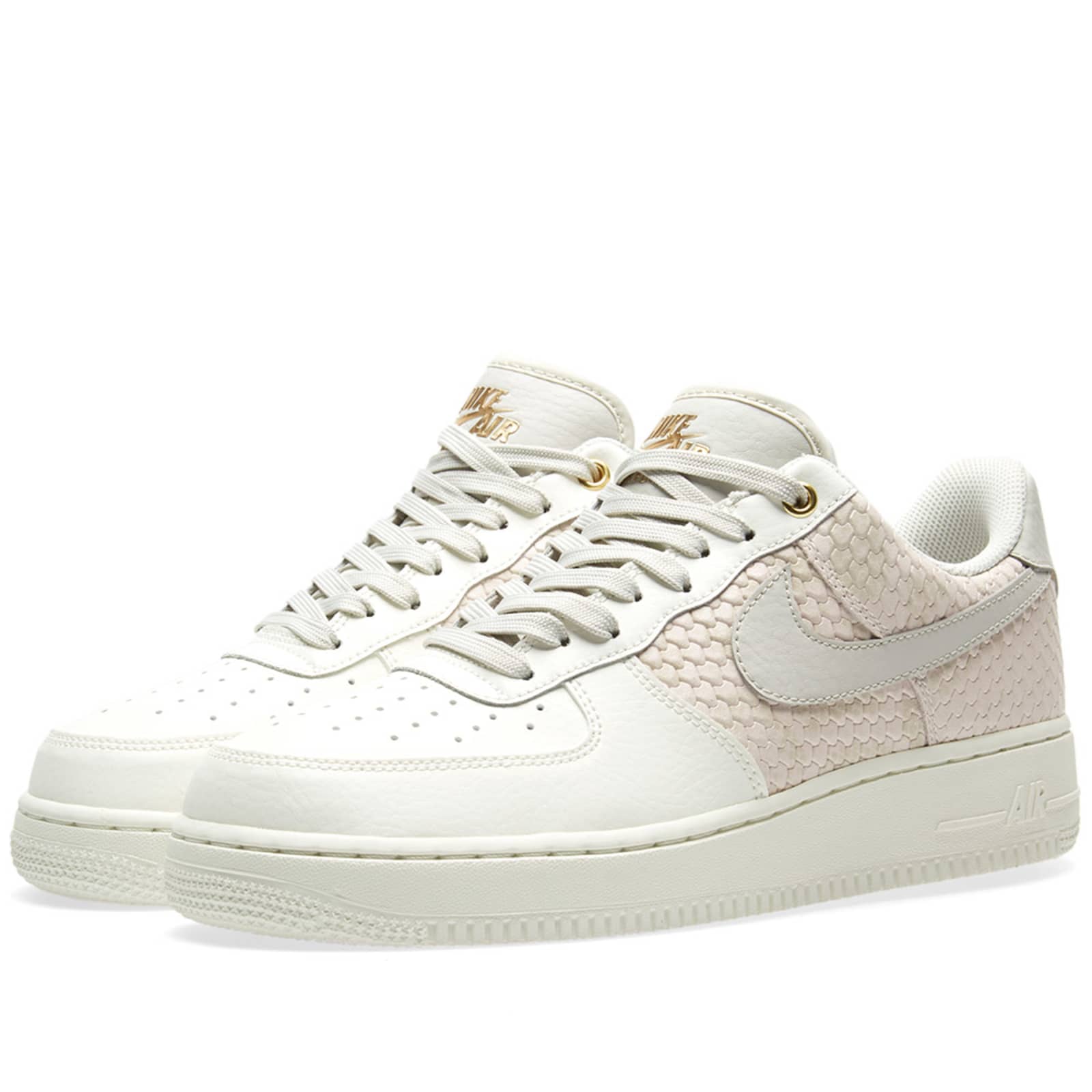 air force 1 low sail light bone metallic gold