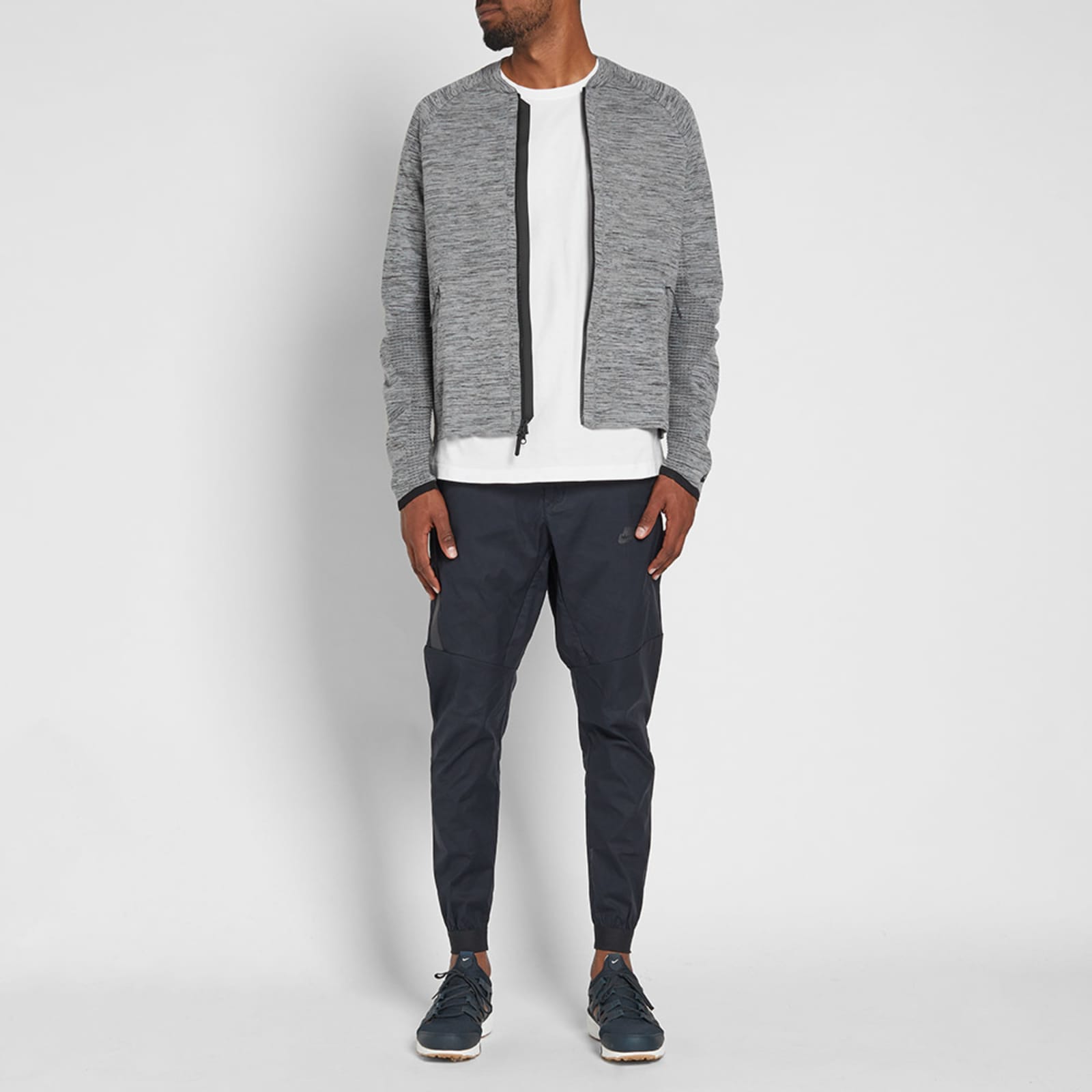 Nike Tech Knit Jacket Carbon Heather & Black END. (US)