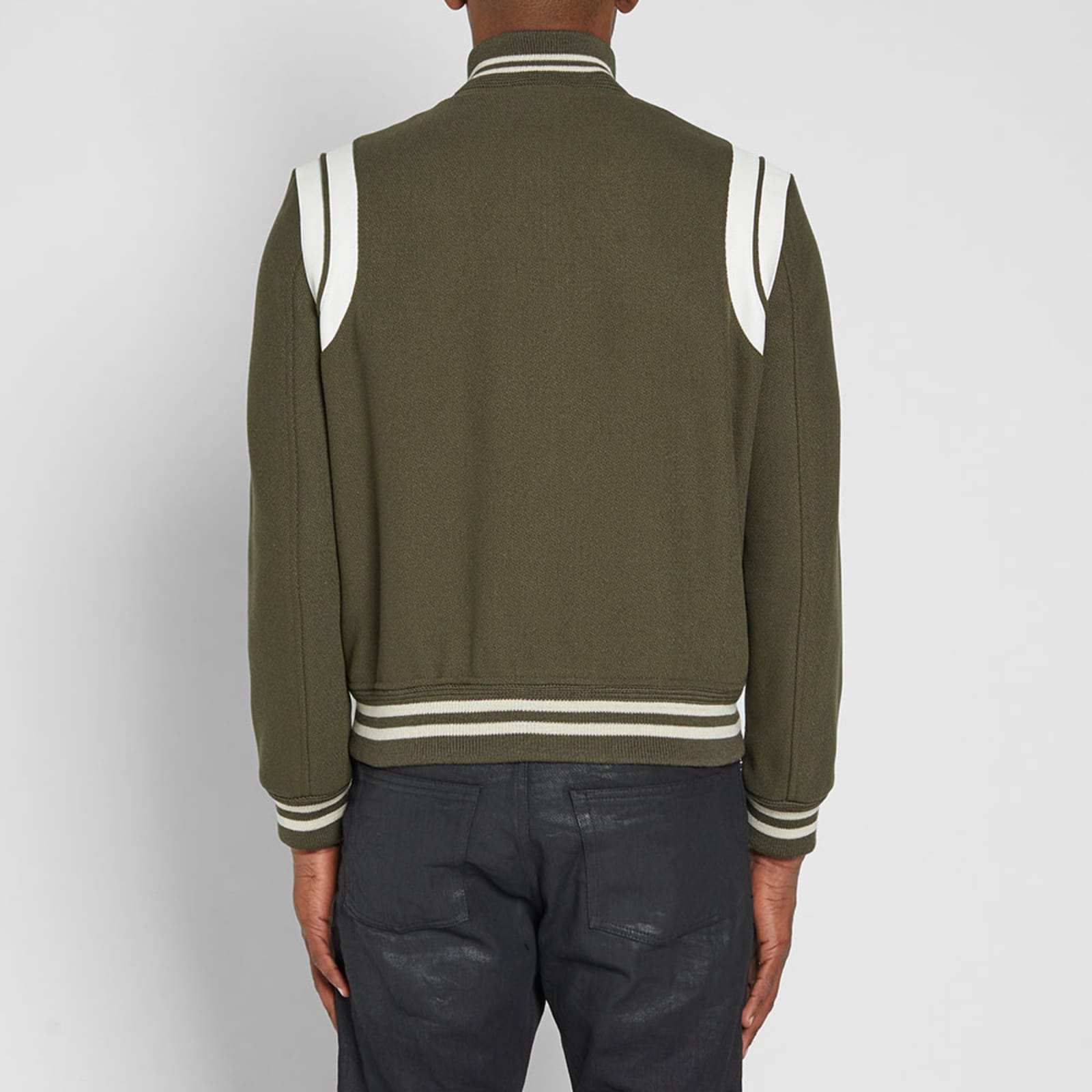 Saint Laurent Heavy Wool Teddy Jacket Khaki END.