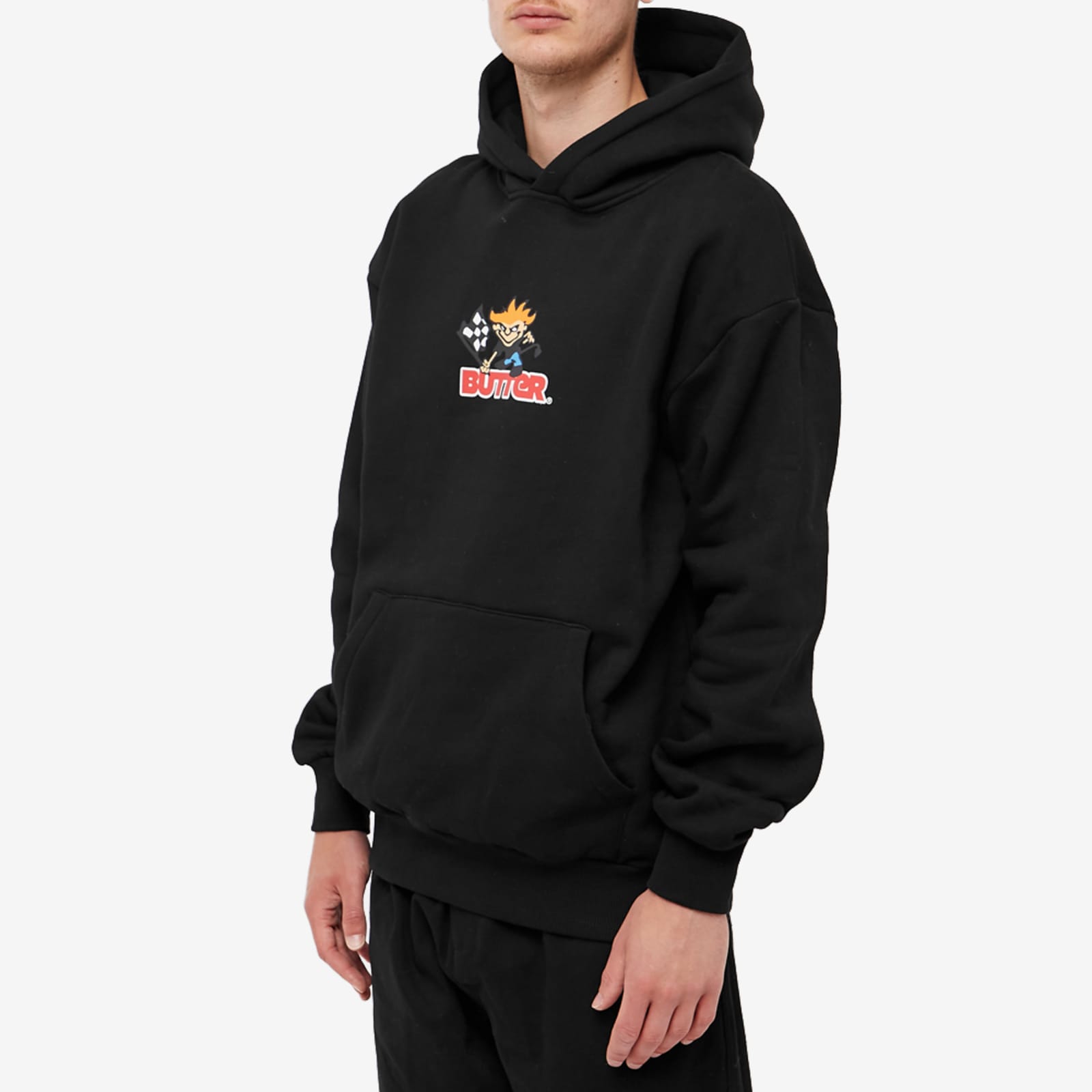 Butter Goods Racing Logo Hoodie Black END. (GB)