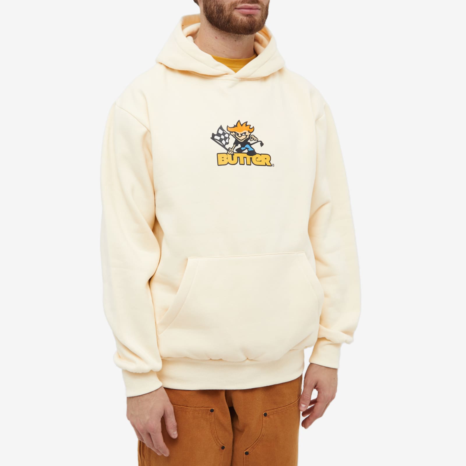Butter Goods Racing Logo Hoodie Bone END.