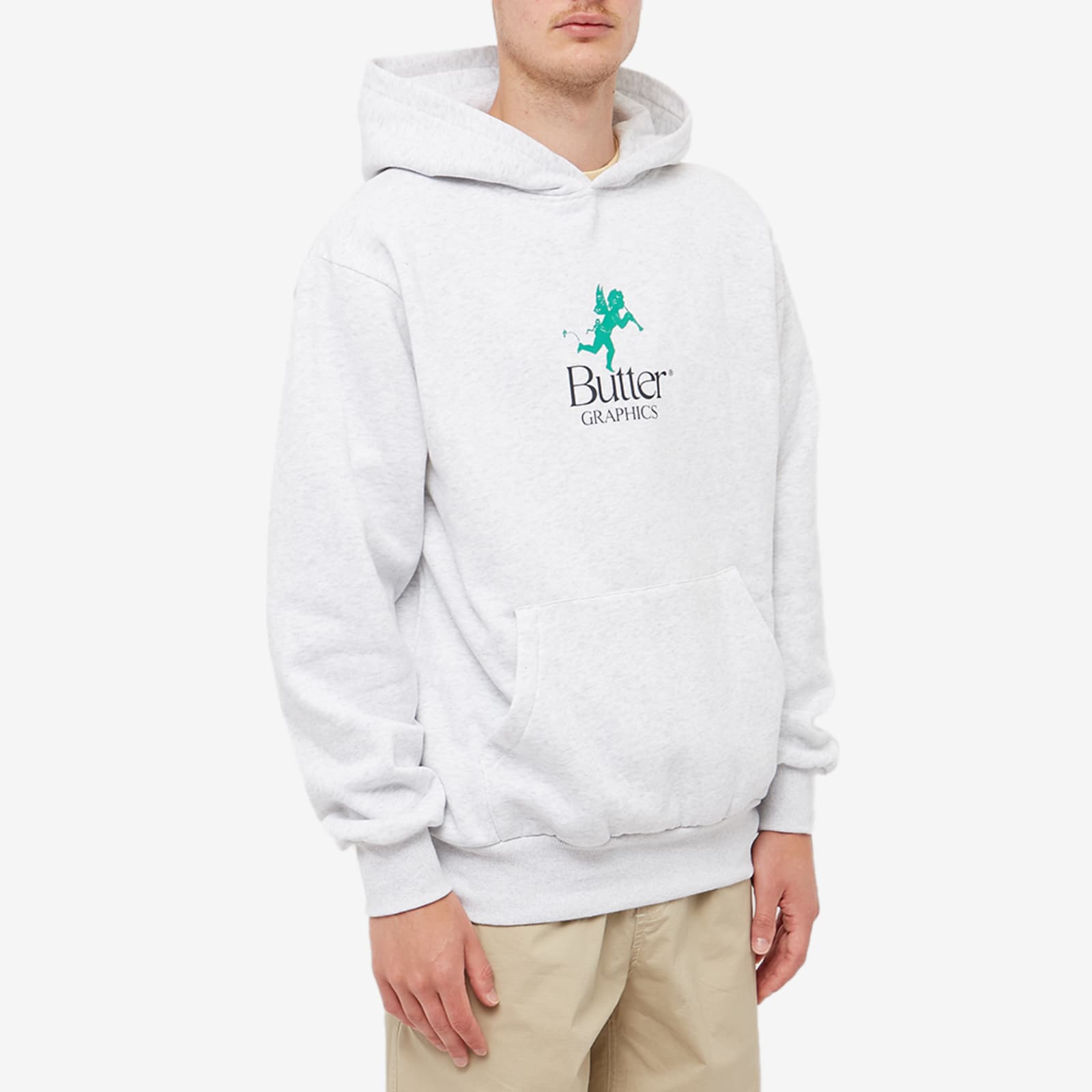 Butter Goods Pixie Logo Hoodie Heather Grey END.