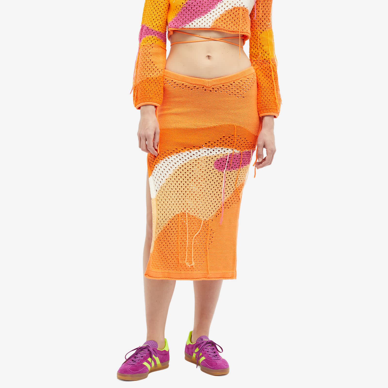 House of Sunny Pompelmo Sunset Knitted Skirt Multi END.