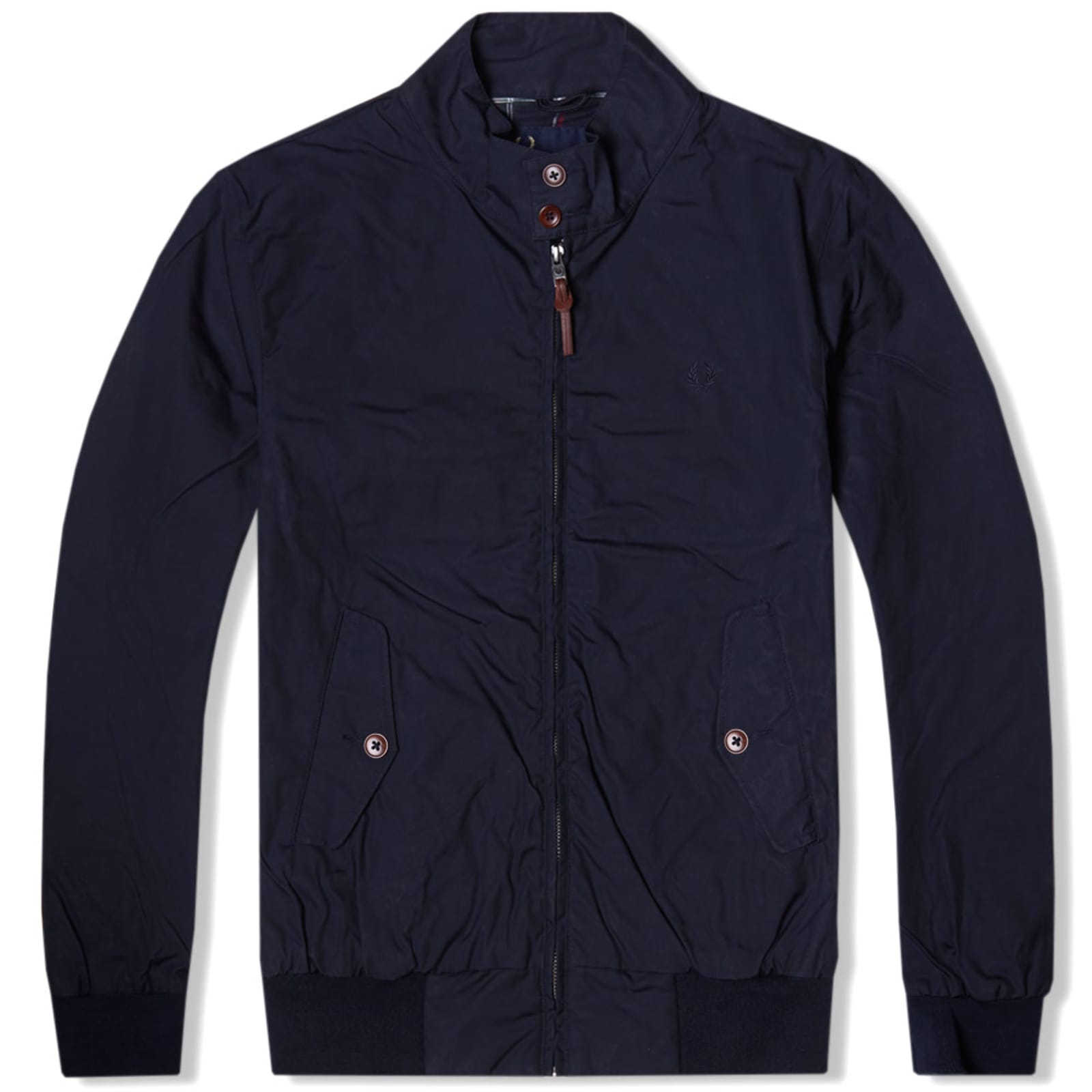 Fred Perry Waxed Cotton Harrington Jacket Navy END. (AU)