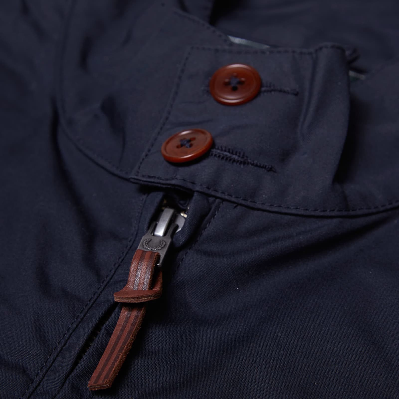 Fred Perry Waxed Cotton Harrington Jacket Navy END. (AU)
