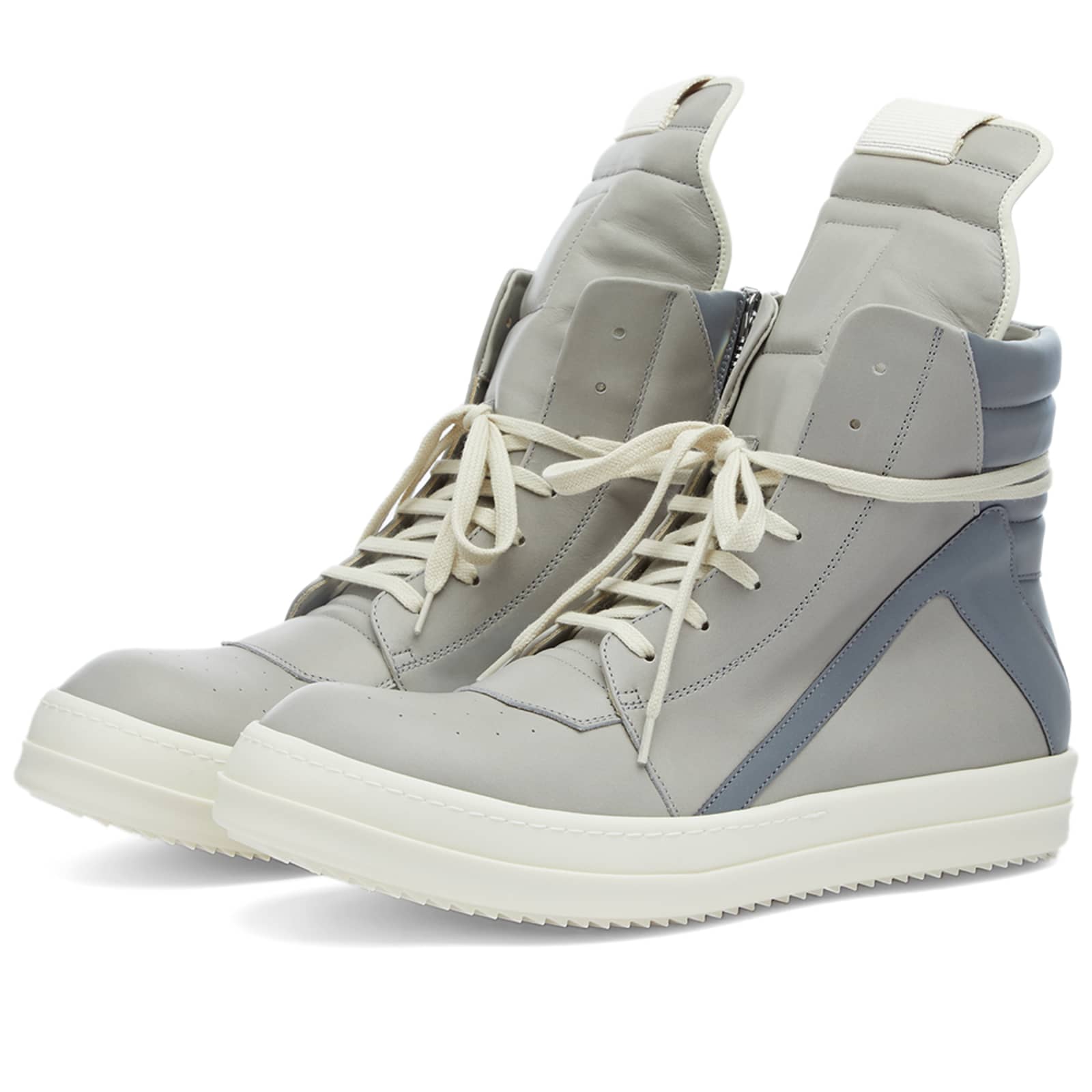 Rick Owens Pony Hair Geobasket Sneaker Pearl END.