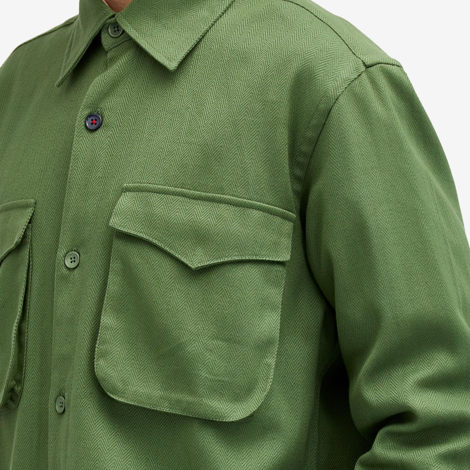Kardo Bhola Herringbone Patch Pocket Shirt
