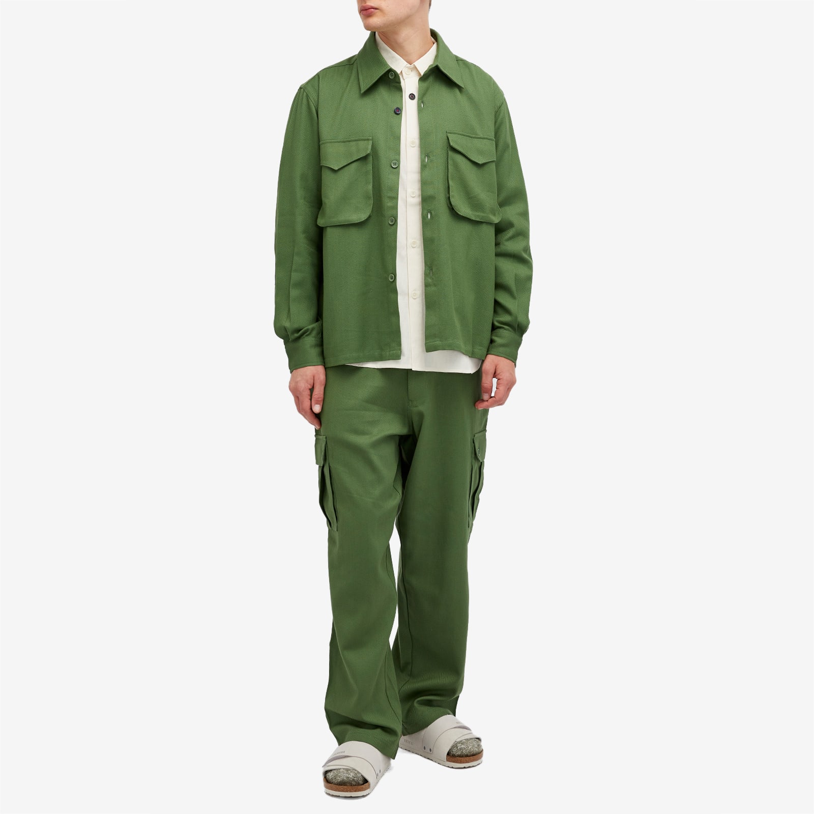 Kardo Bhola Herringbone Patch Pocket Shirt