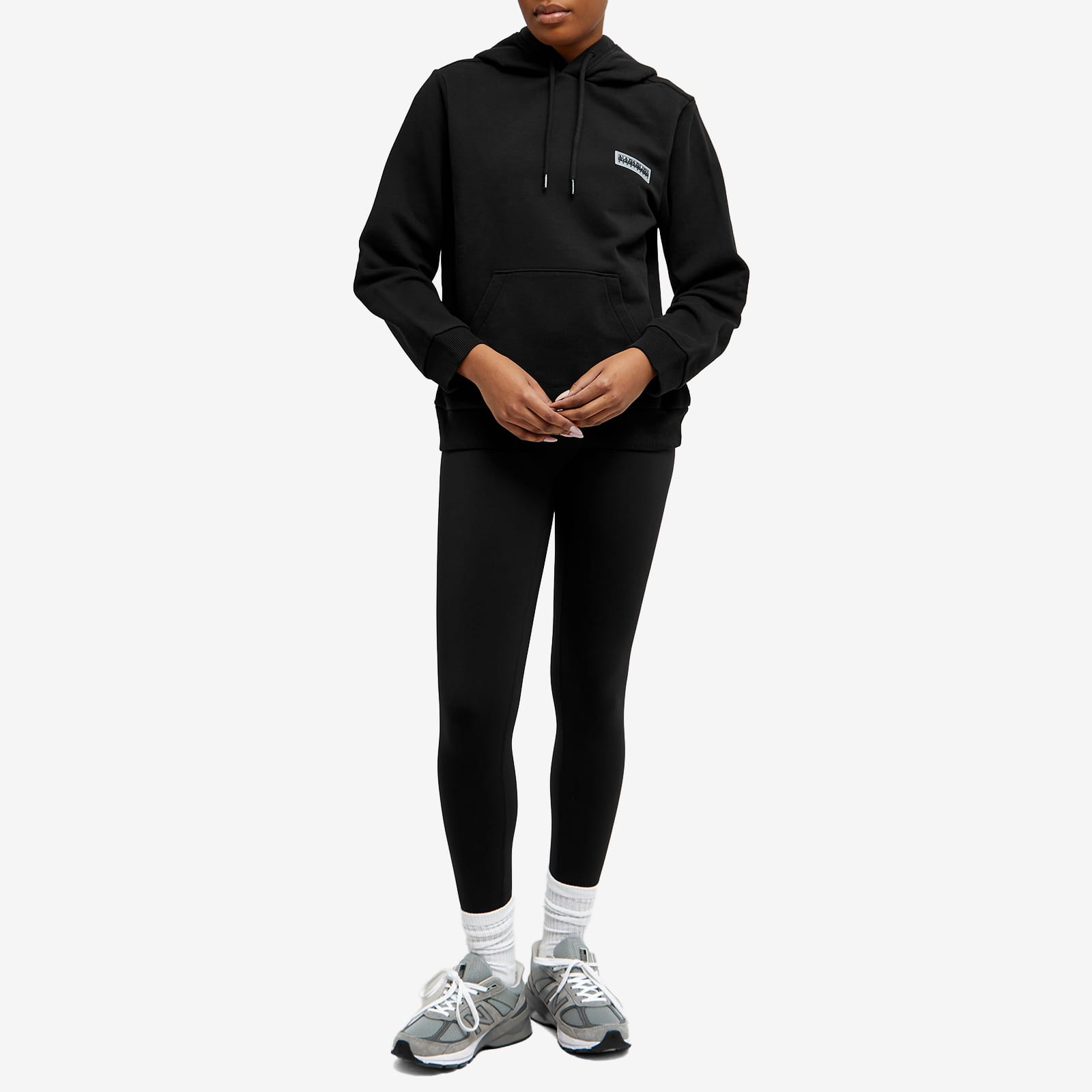Napapijri Tonal Logo Hoodie Black END 
