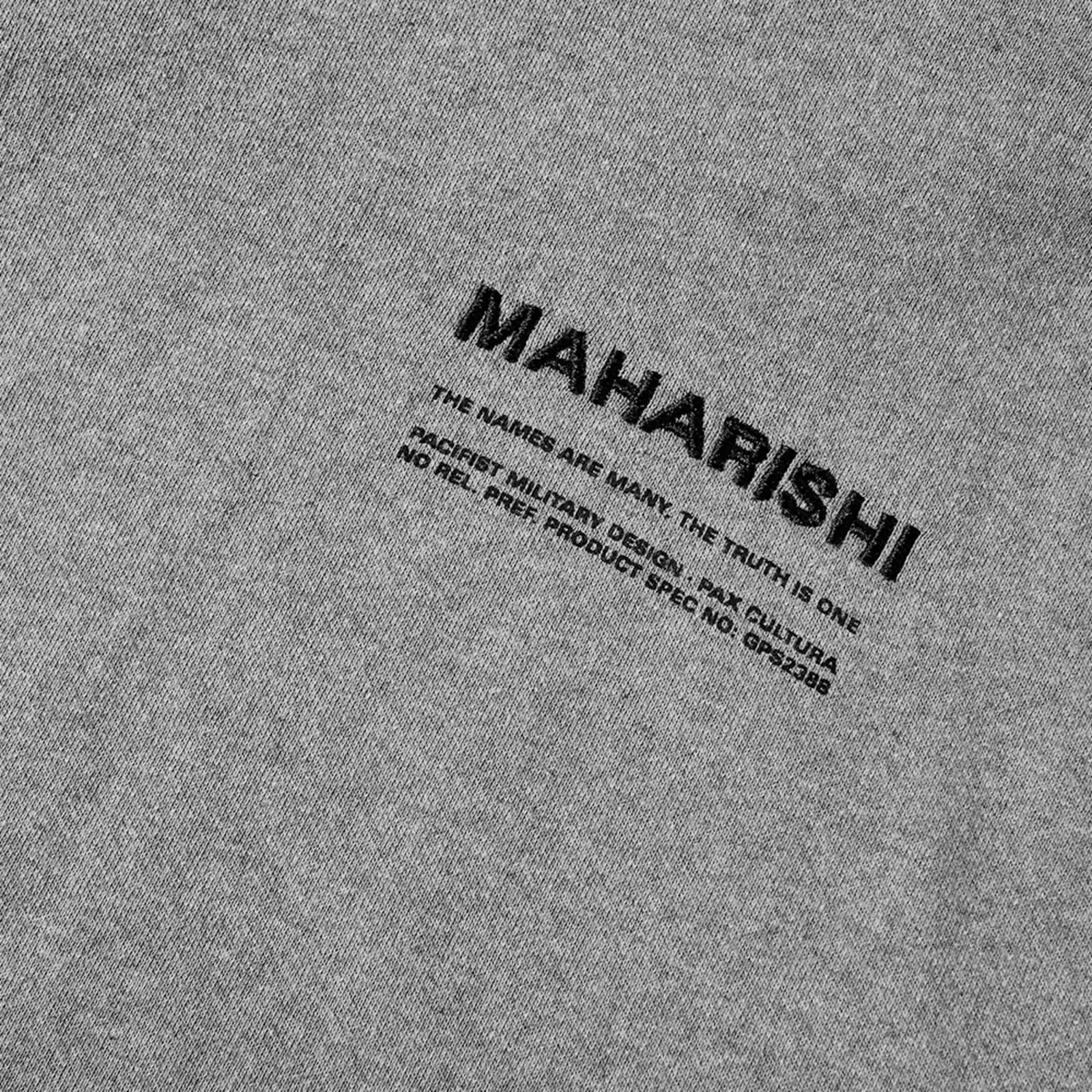 Maharishi Classic MILTYPE Popover Hoodie - Grey Marl