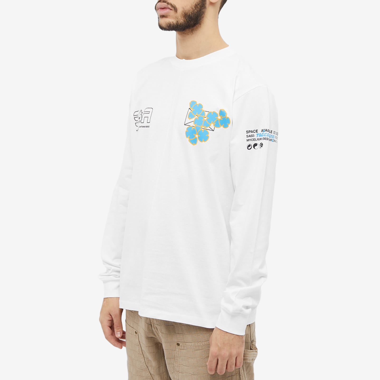 Space Available Long Sleeve Upcycled Earth Tee White END. (UK)