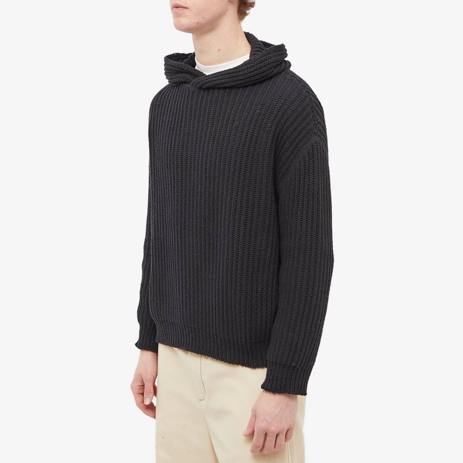 Our Legacy Knit Popover Hoodie Navy Ink Pure Silk END.