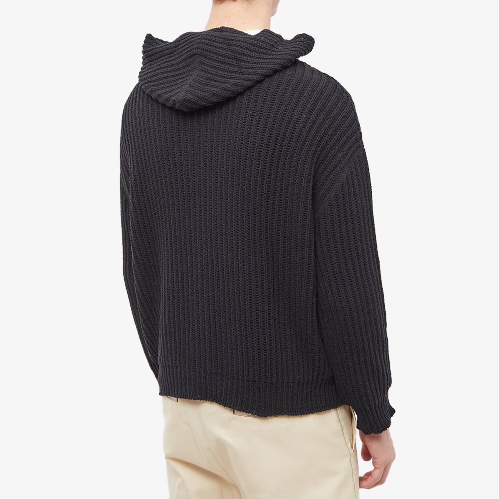 Our Legacy Knit Popover Hoodie Navy Ink Pure Silk END.