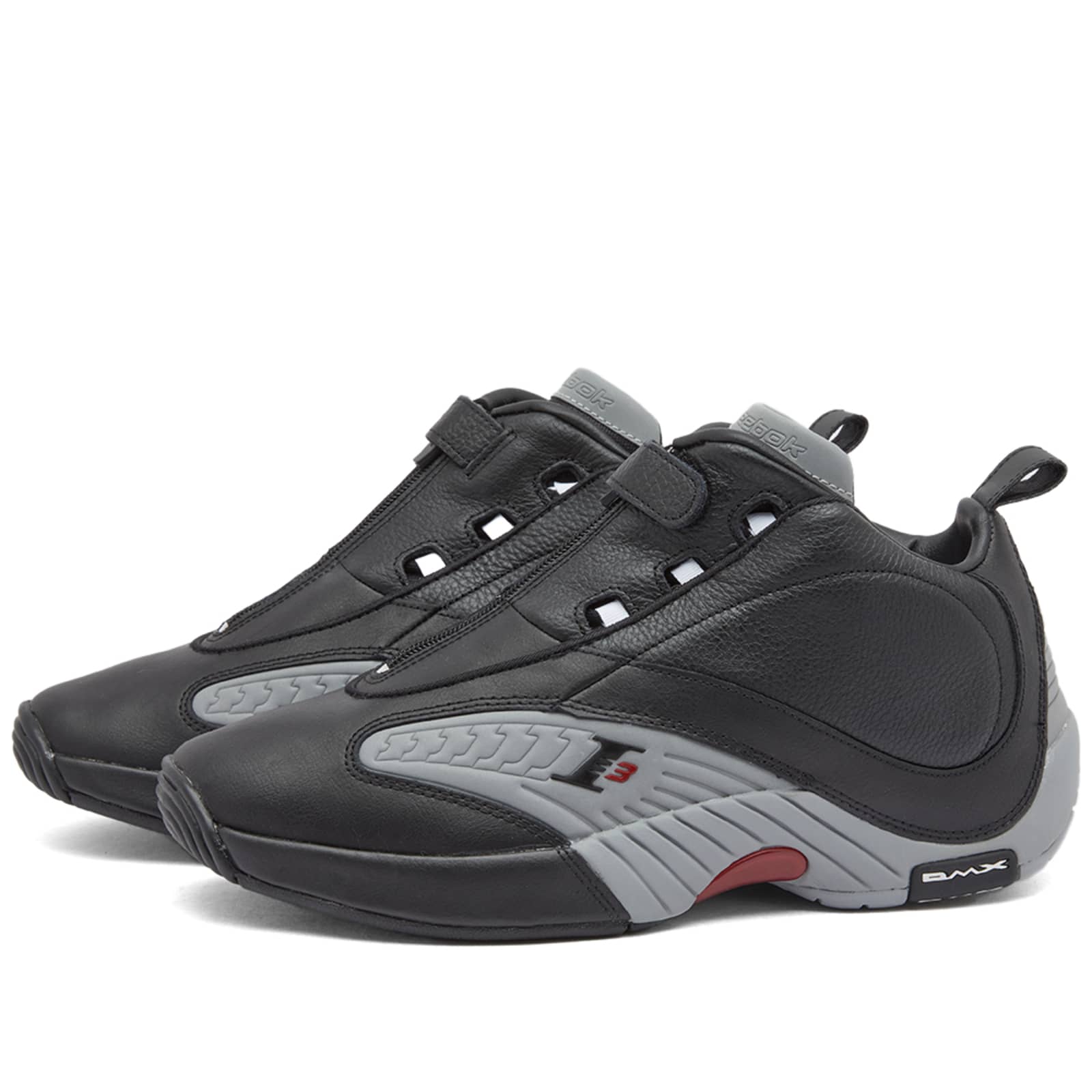 Reebok Answer IV Core Black, Solid Grey & Flash Red END. (UK)