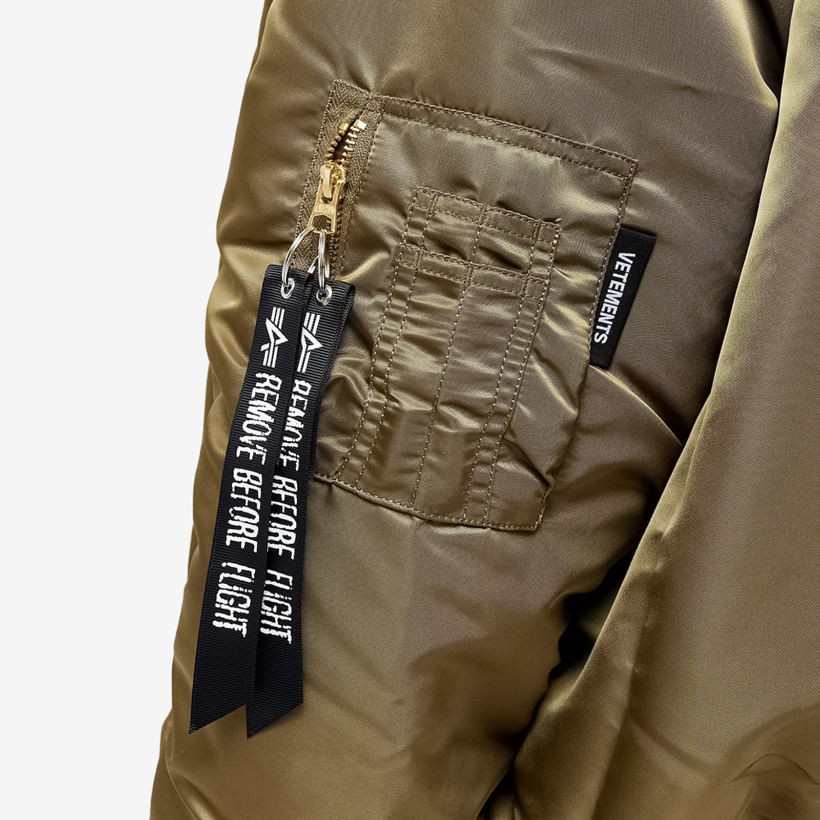 VETEMENTS Double Zip Bomber Jacket Khaki END. (KR)