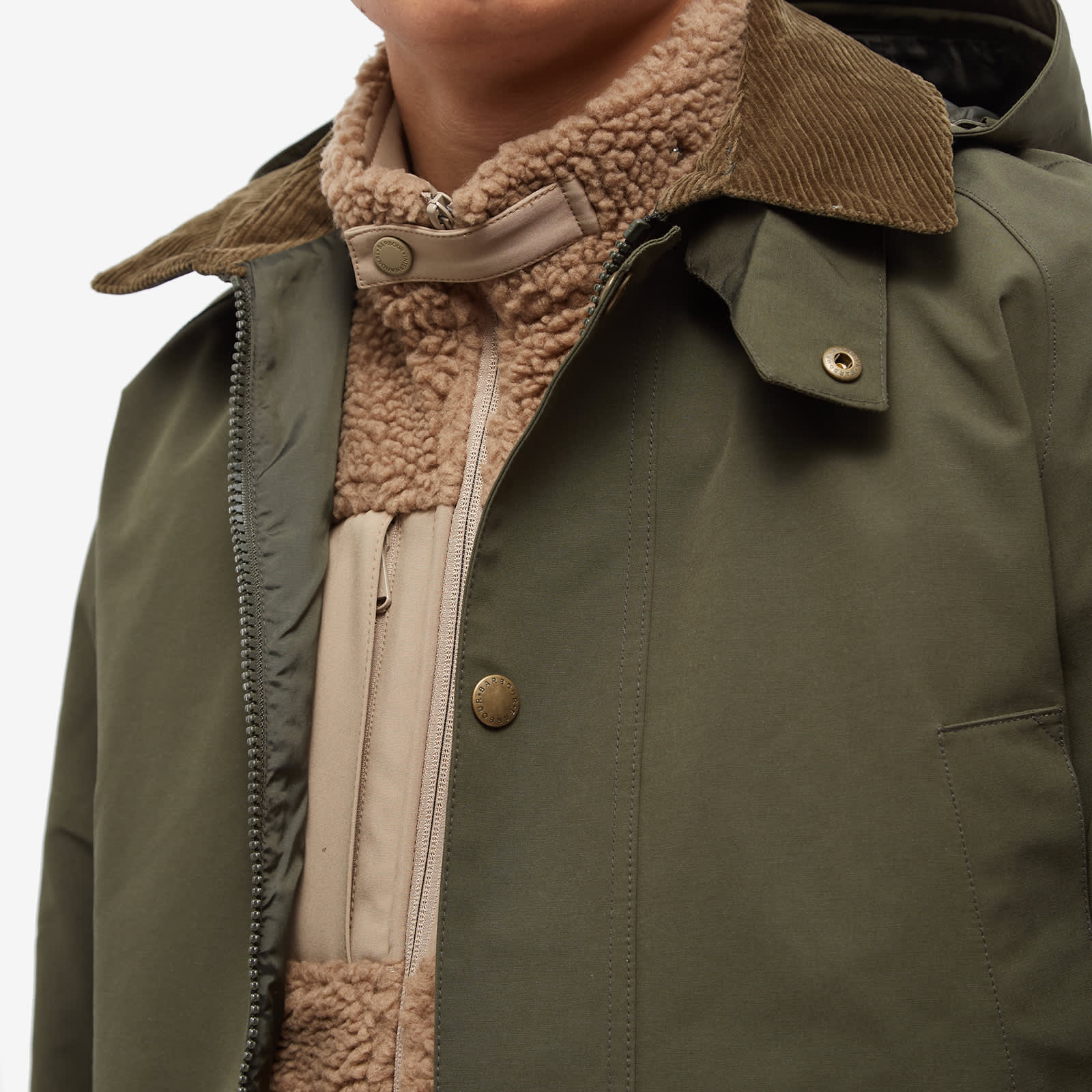 Barbour Waterproof Ashby Jacket - Sage & Dress