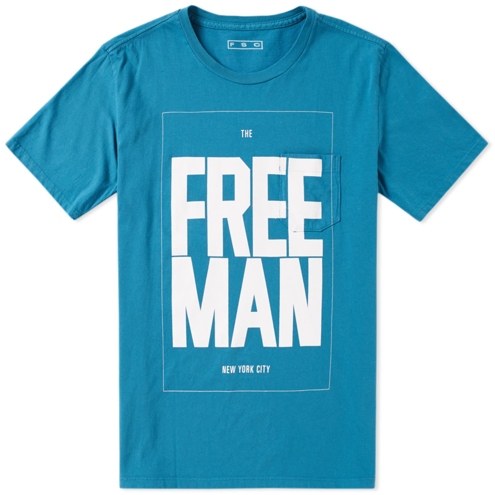 Freemans Sporting Club Logo Pocket Tee Teal END. (US)