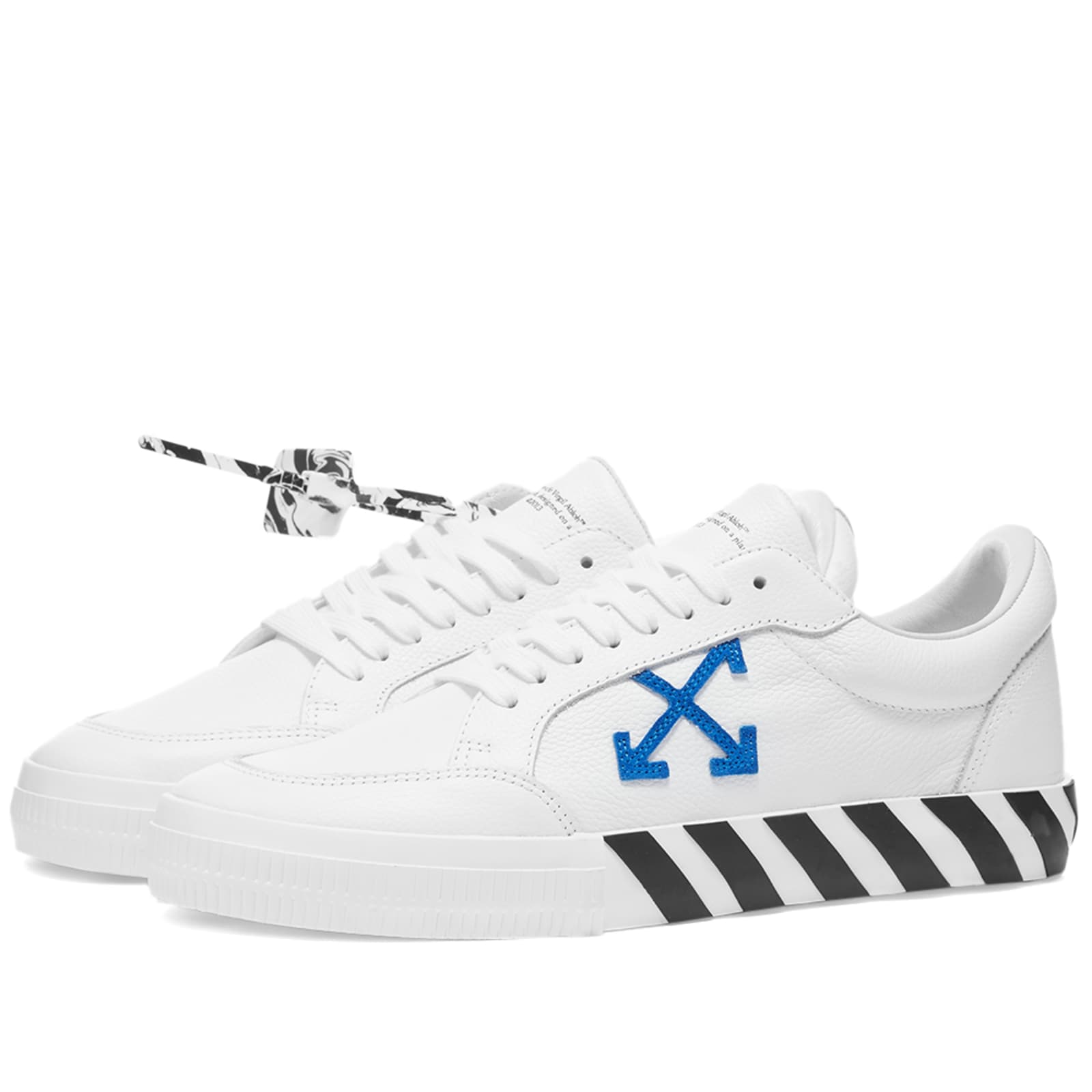 Off-White Low Vulcanized Calf Leather - White & Blue