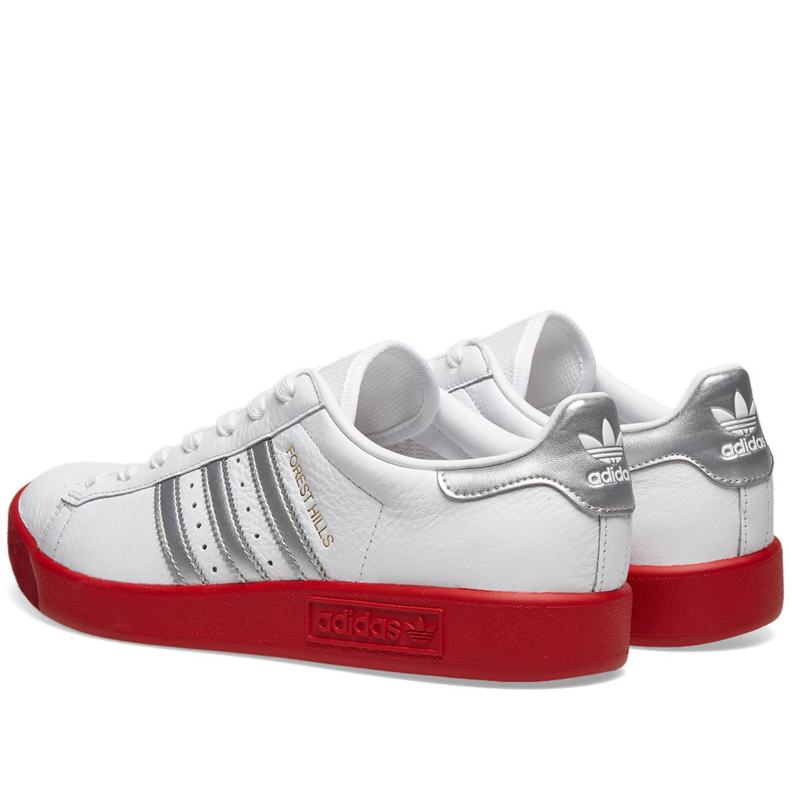 Adidas Forest Hills - White, Silver & Scarlet