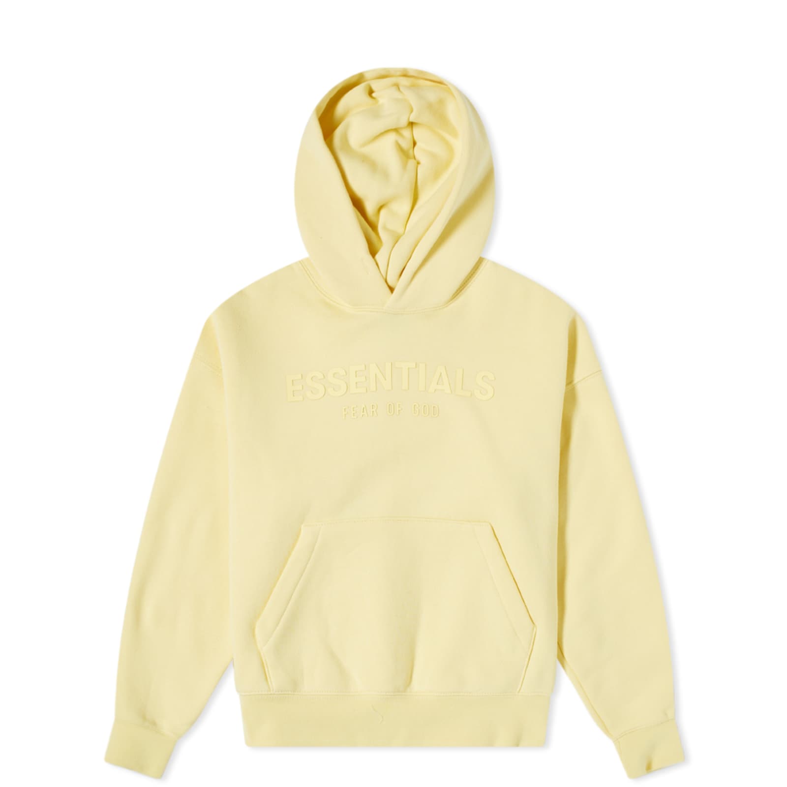 Fear of god essentials lemonade pullover hoodie yellow clearance
