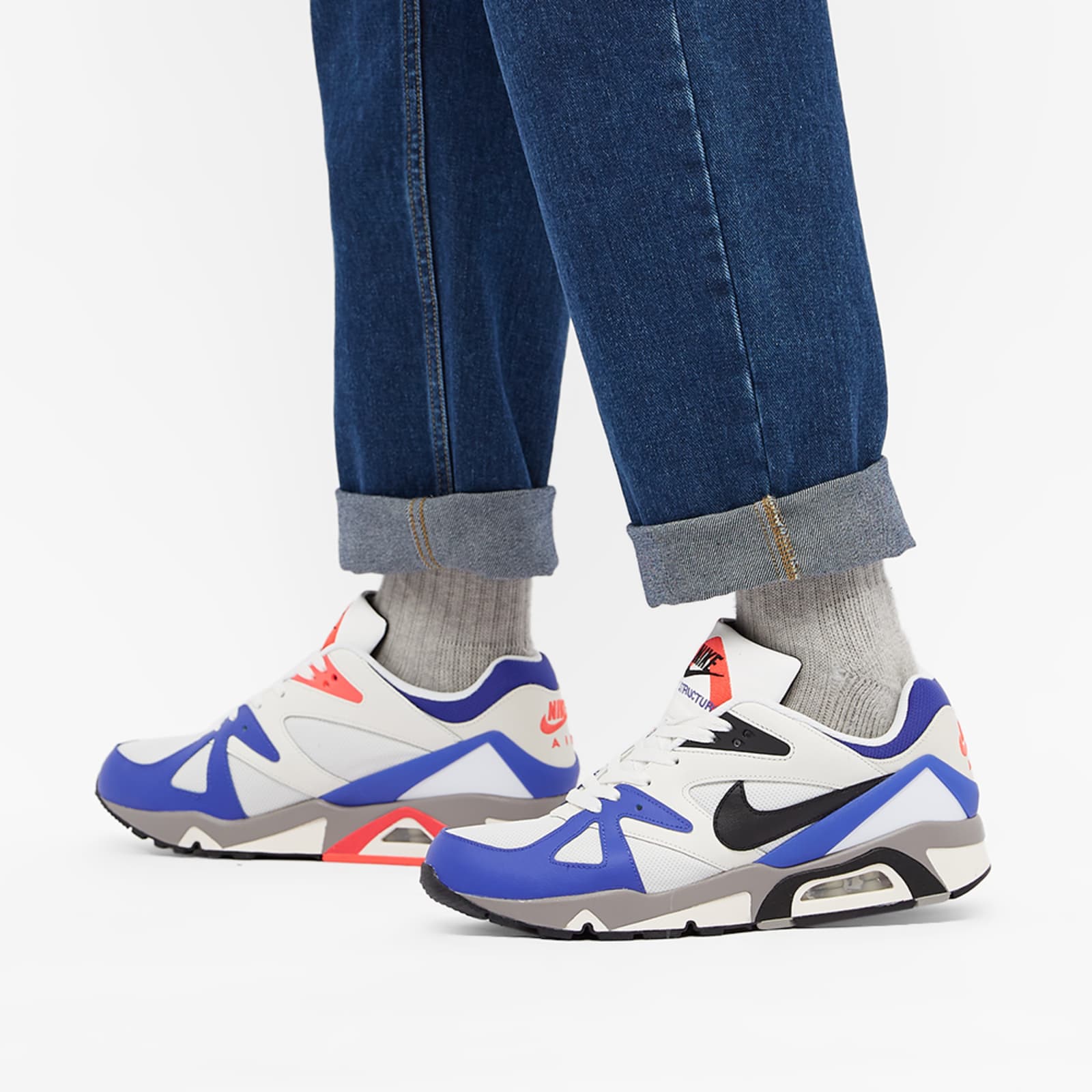 Nike Air Structure - White, Black, Violet & Red