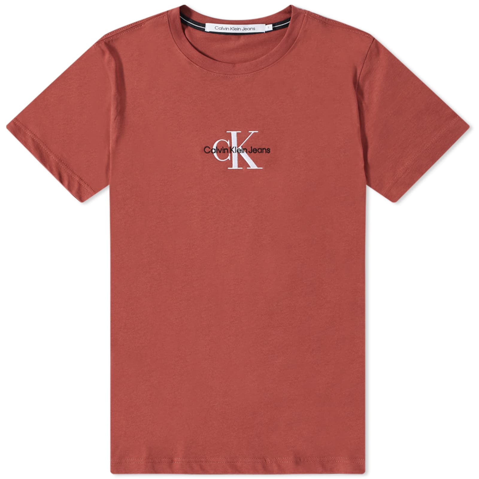 Calvin Klein Monogram Logo T-Shirt - Terracotta