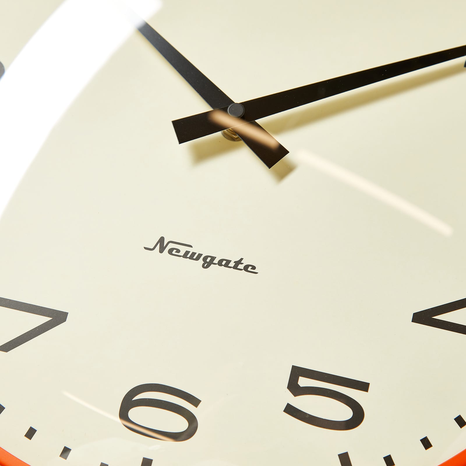 Newgate Clocks Radio City Harlem Dial Wall Clock Orange END.