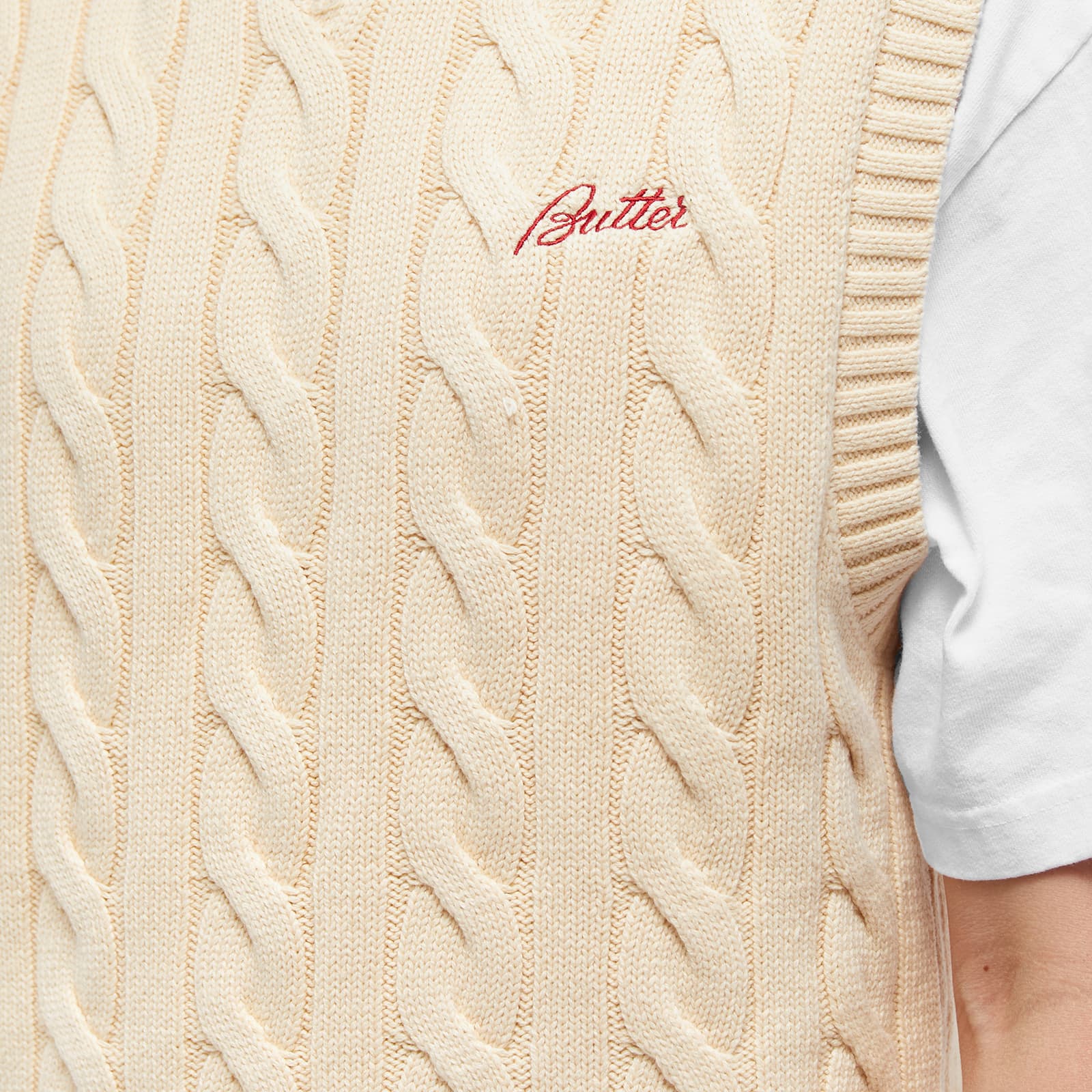 Butter Goods Cable Knit Vest Bone END. (JP)