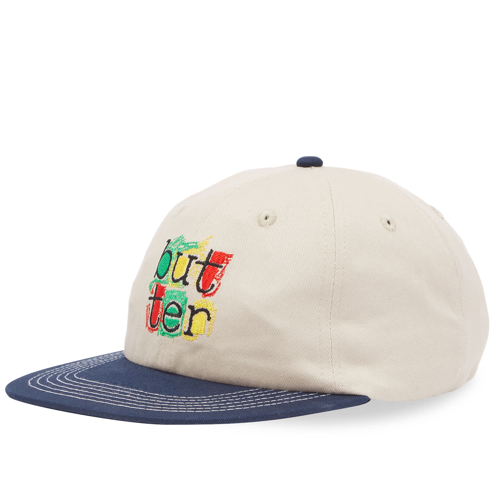 Butter Goods Scribble 6 Panel Cap Cream & Navy END. (US)