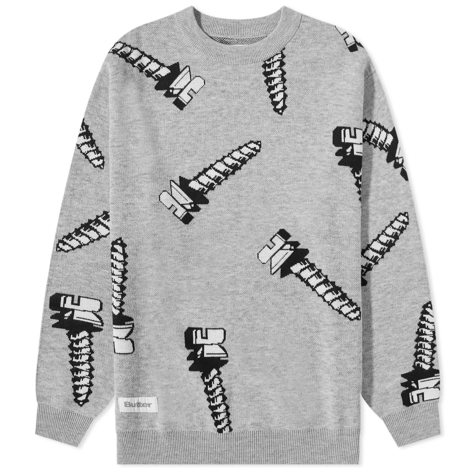 Butter Goods Screw Crew Knit Grey END. (TW)