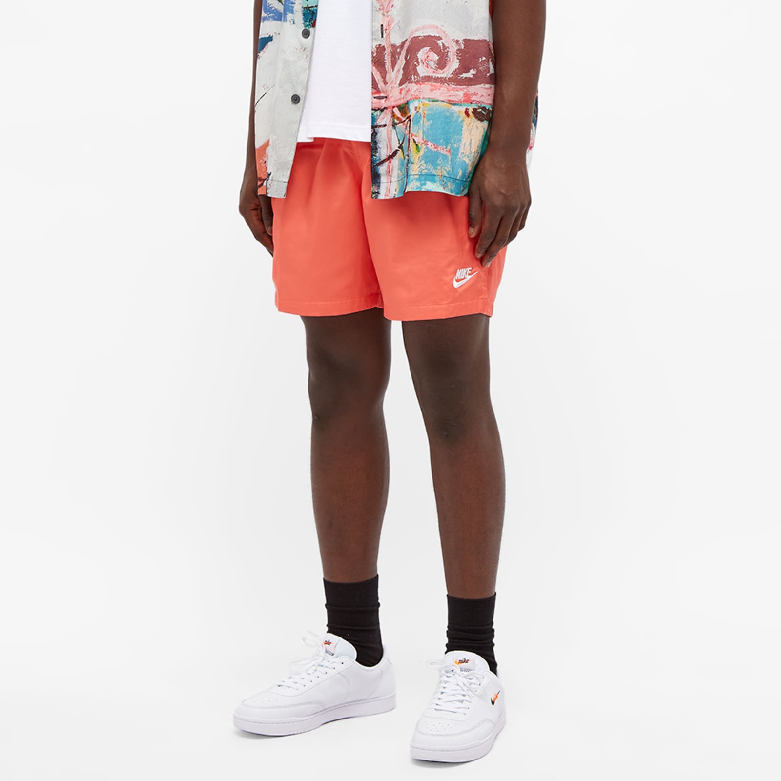 mens nike retro woven shorts