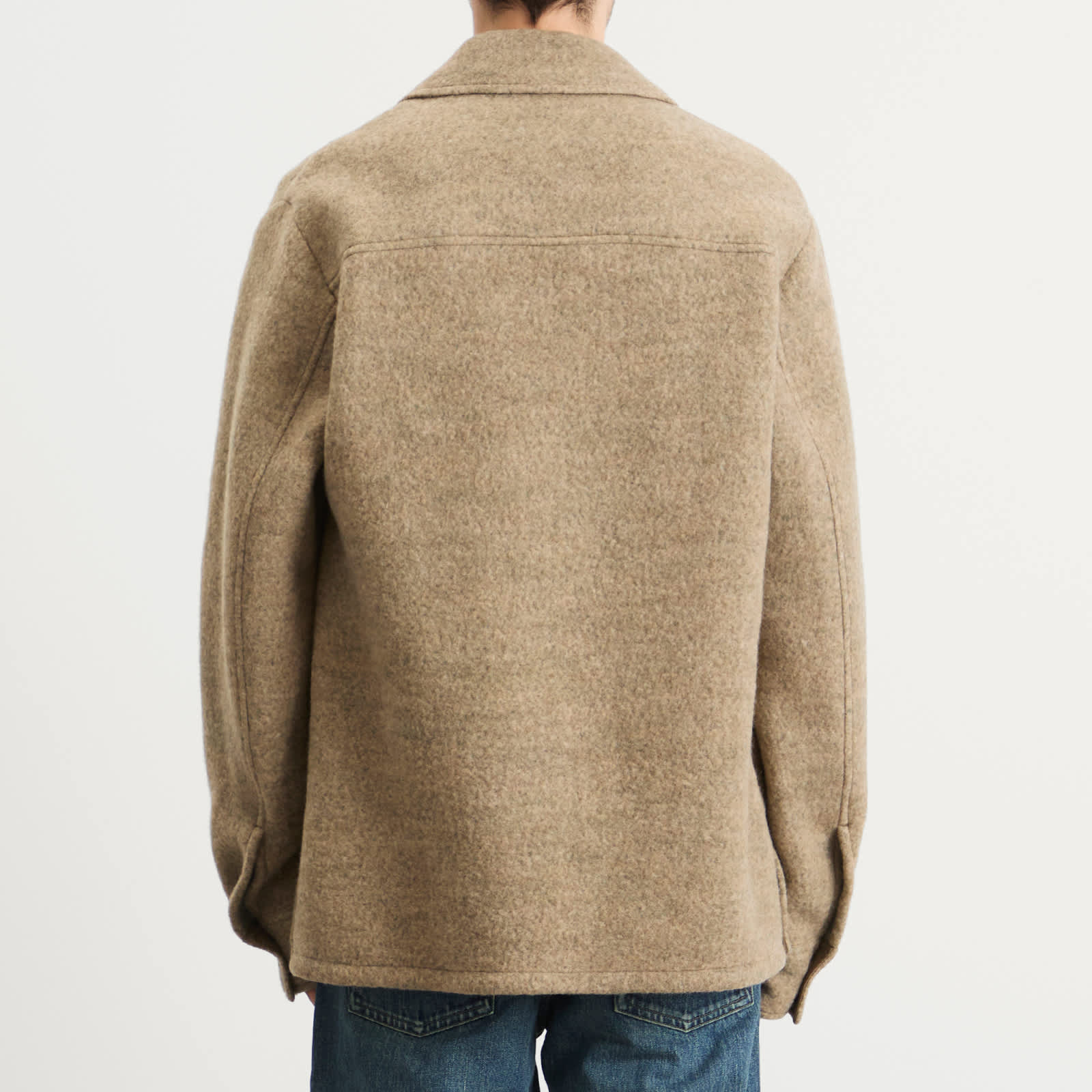 Jil Sander Felted Wool Melange Zip Up