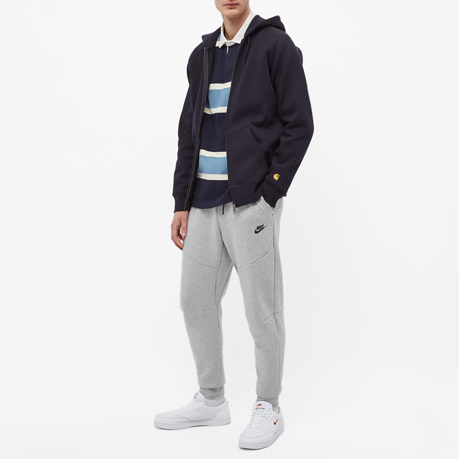 Nike Tech Fleece Jogger Dark Grey Heather & Black END.