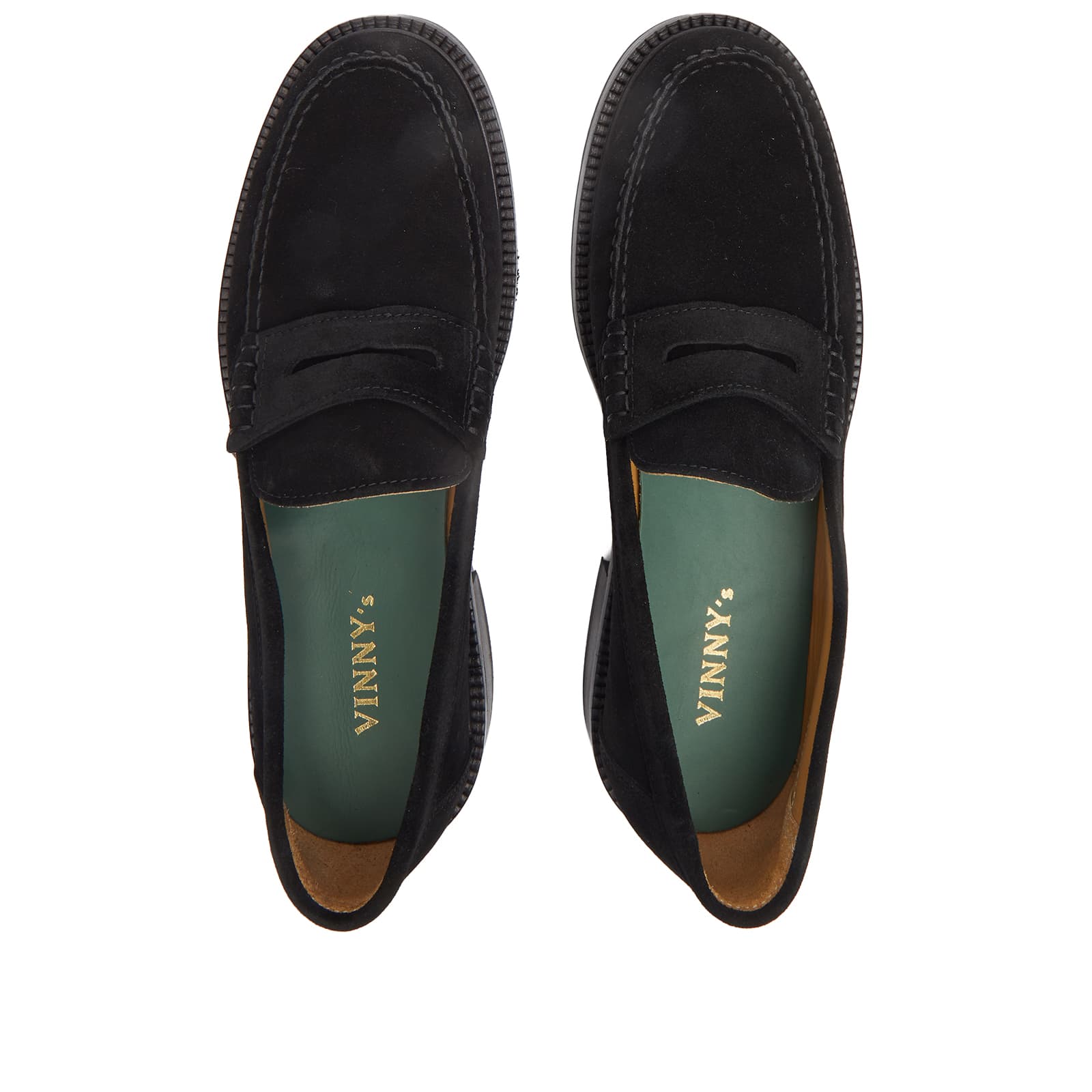 VINNY's Yardee Penny Loafer - Black Suede