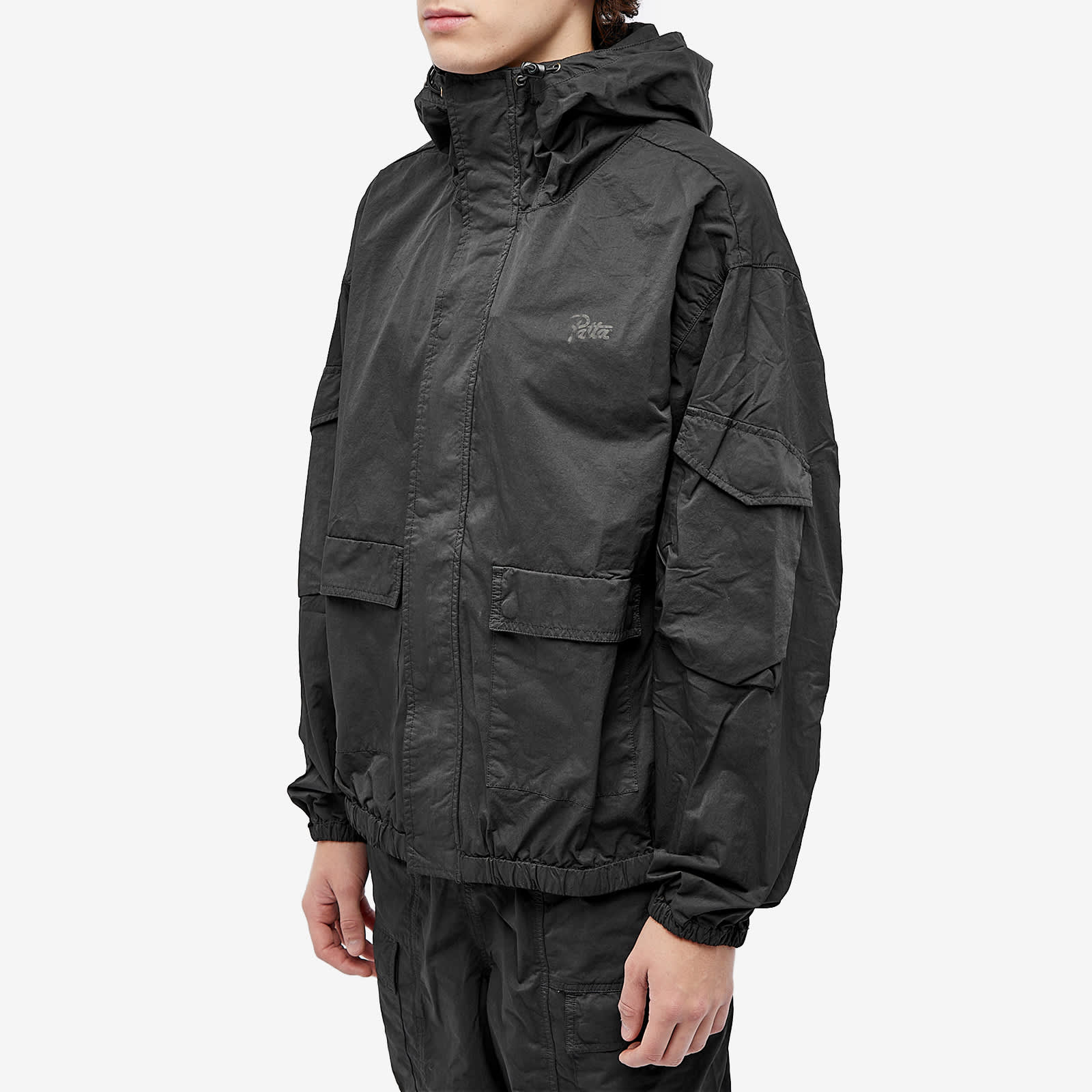 Patta Garment Dye Nylon Jacket Pirate Black END.