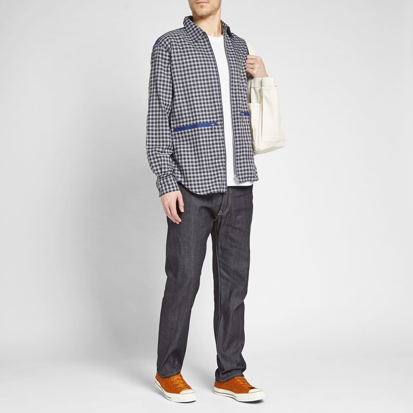 Comme des Garcons Homme Gingham Harrington Jacket Gingham Check END.