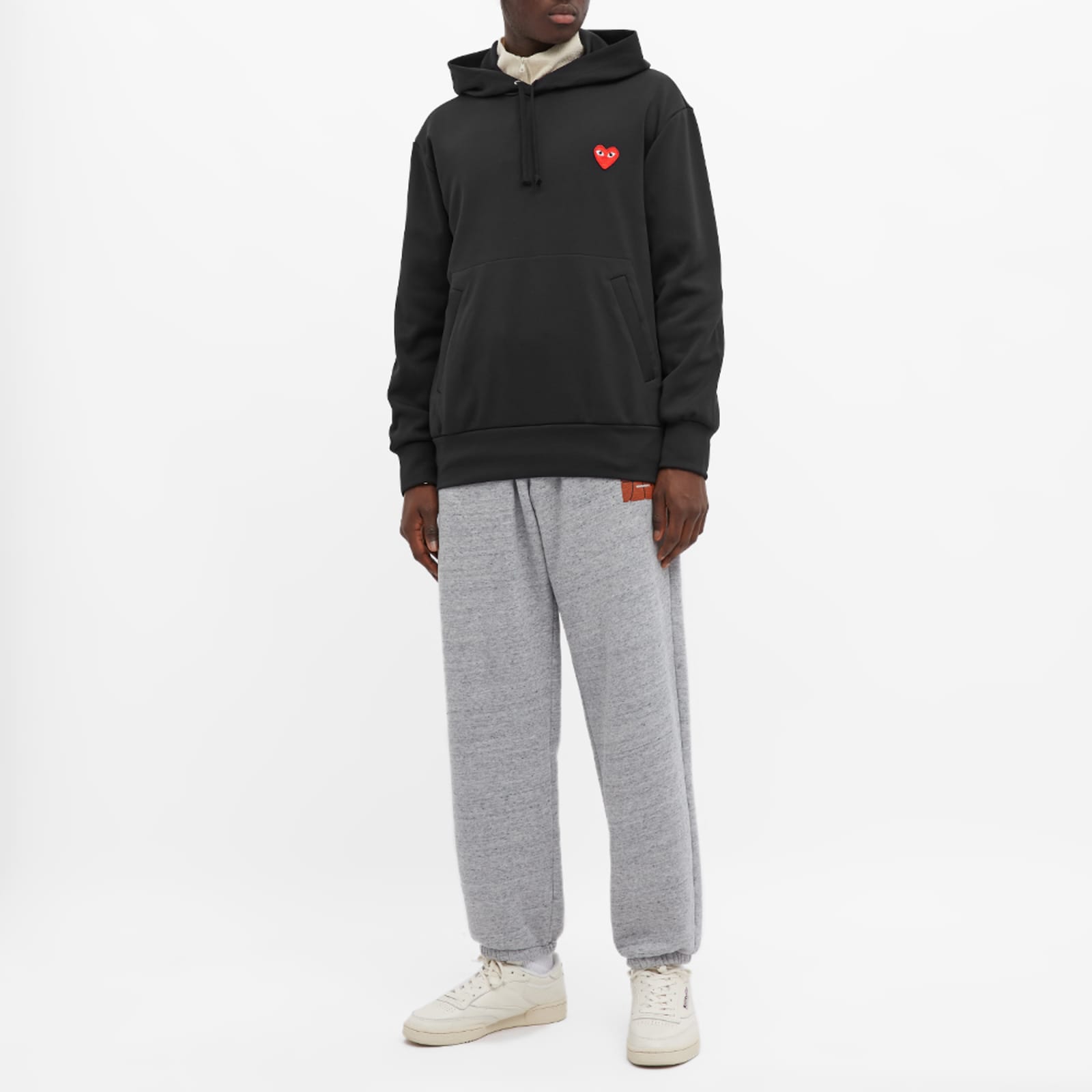 Comme des Garçons Play Pullover Hoodie - Black