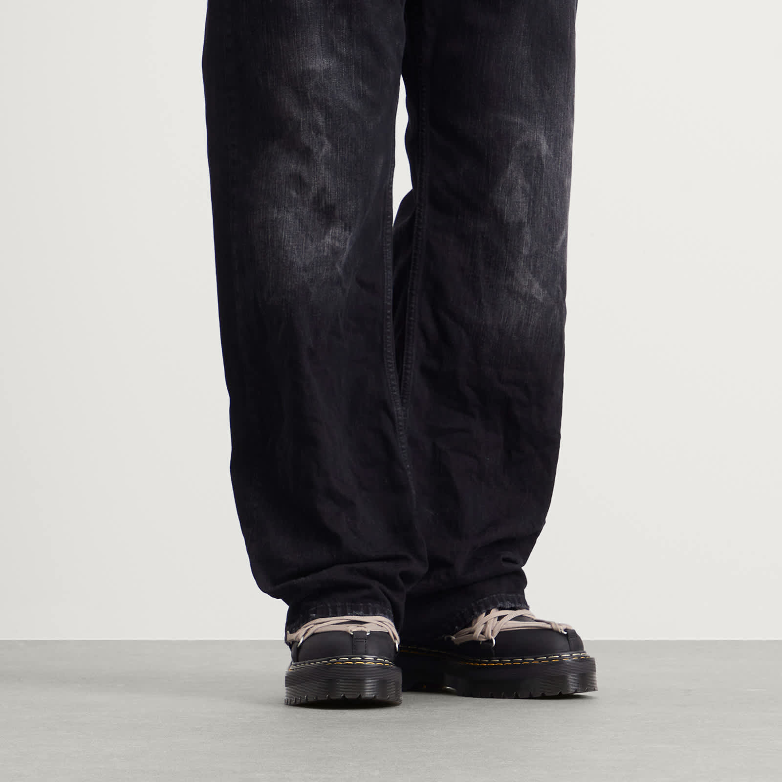 Rick Owens x Dr Martens 1460 Quad Sole Megalace Boot - Black
