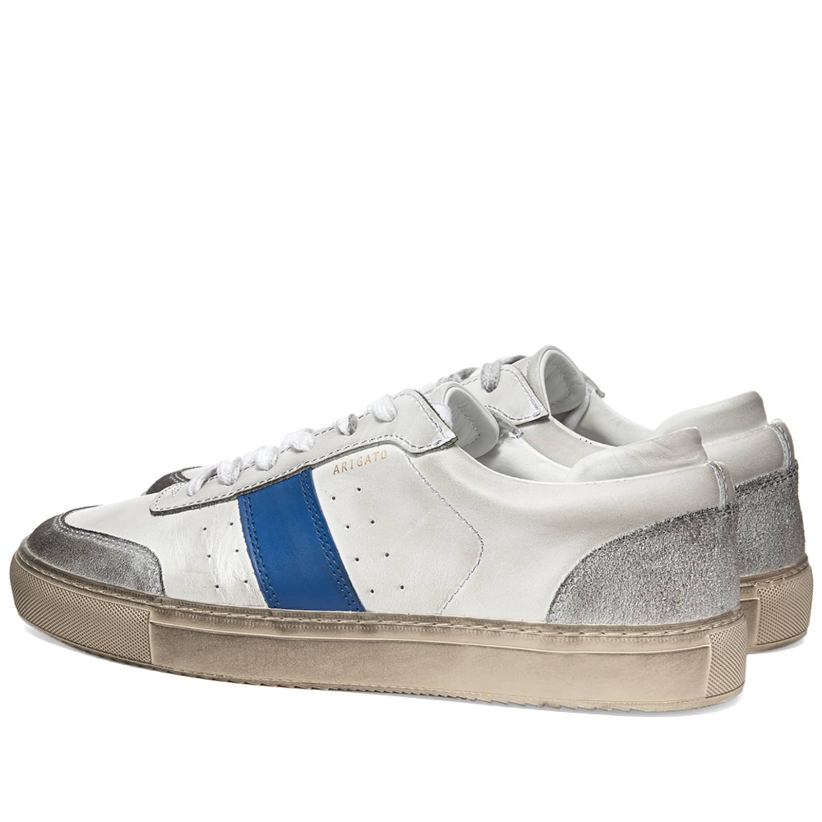 Axel Arigato Dunk Distressed Sneaker - White, Blue & Beige